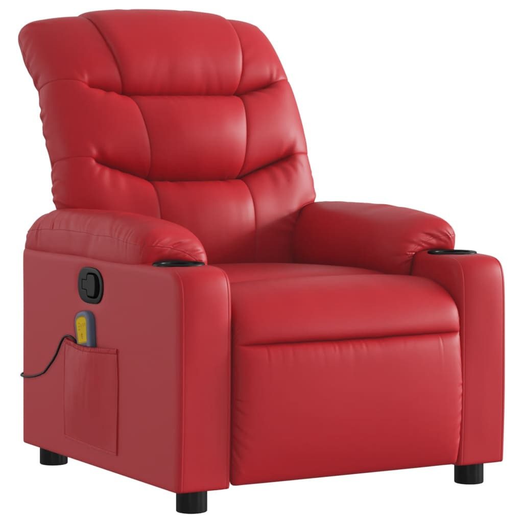 vidaXL Sessel Massagesessel Rot Kunstleder (1-St) günstig online kaufen