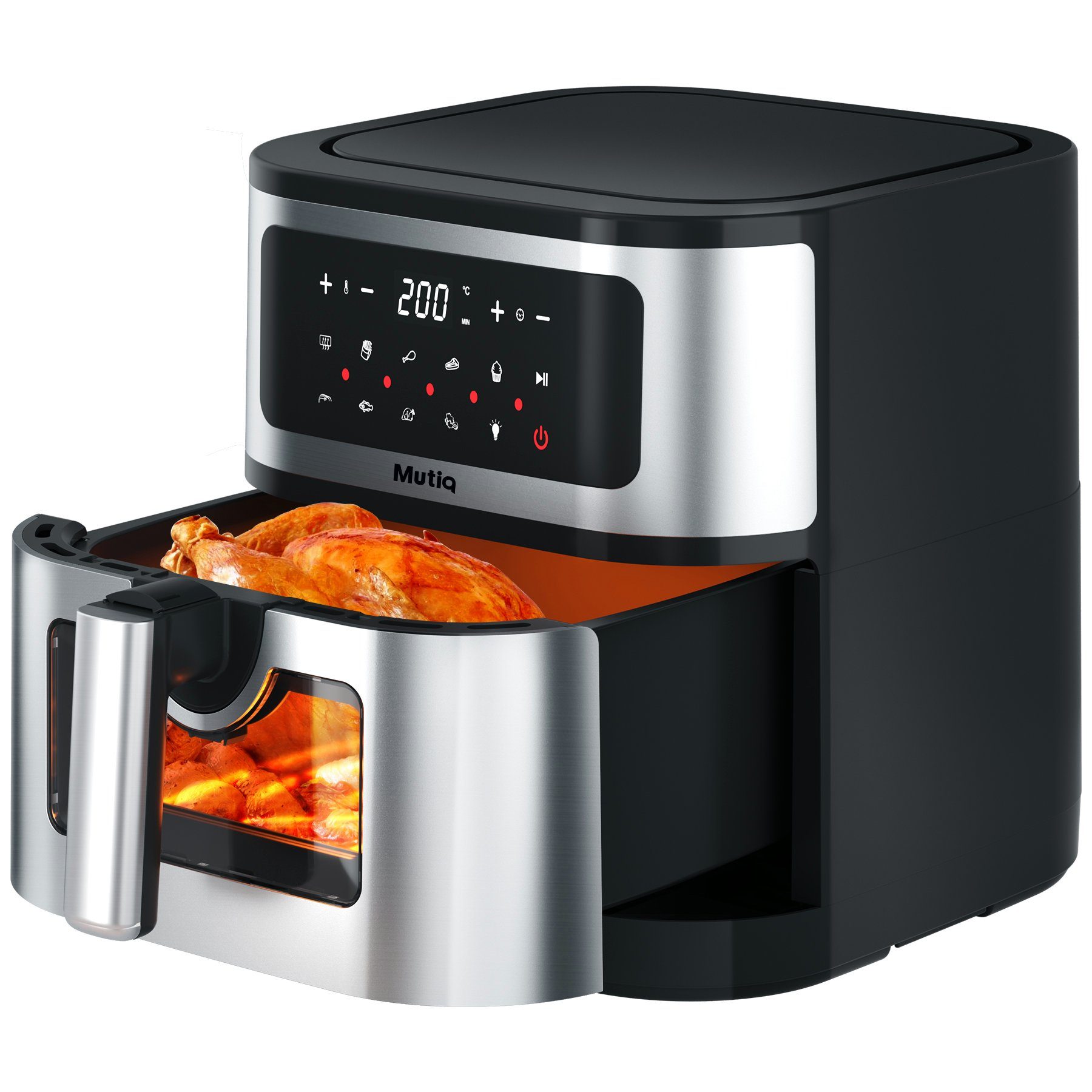 Senmudi Heißluftfritteuse, 1800,00 W, digitales Display