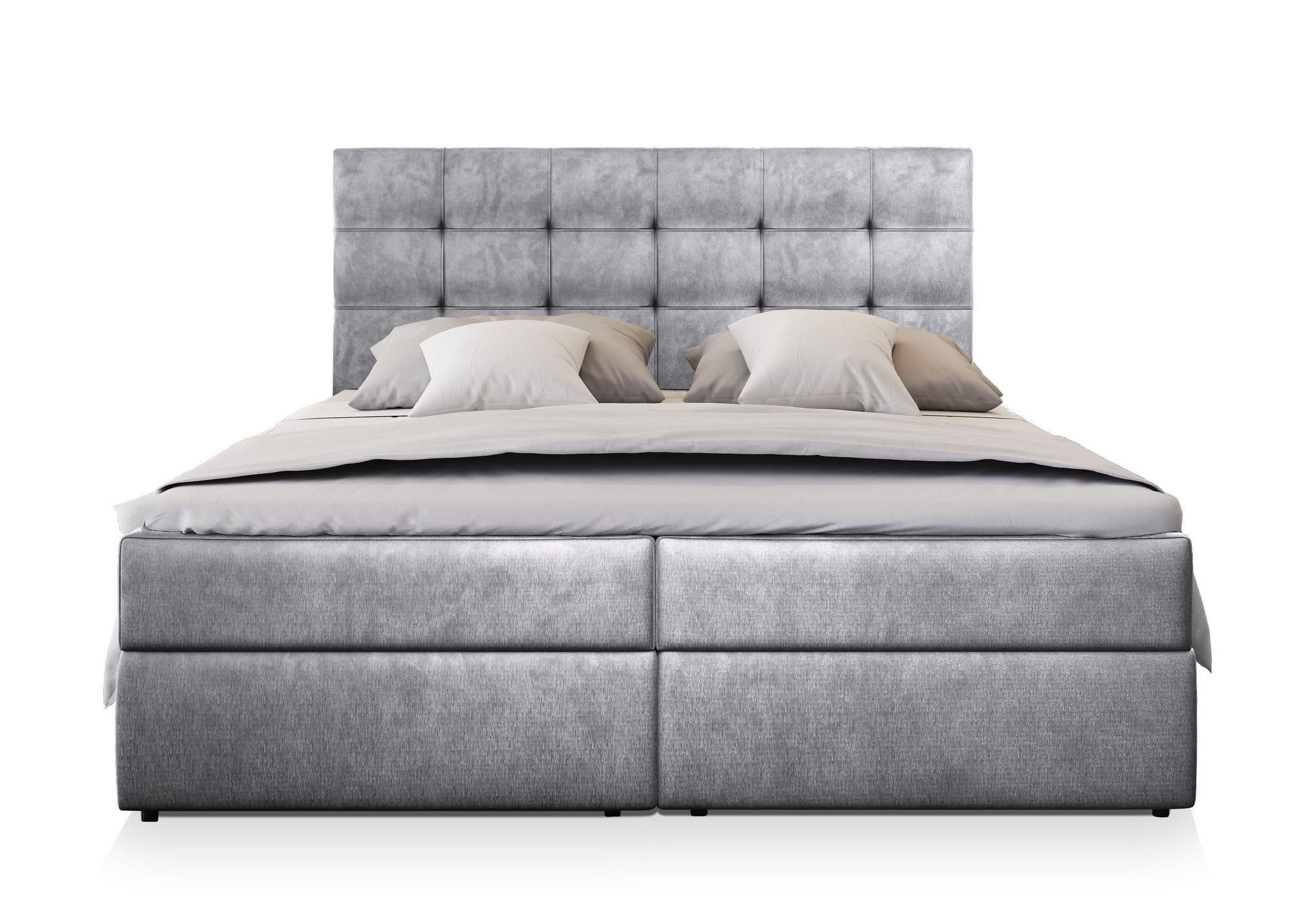Masseno Boxbett GLOS 160x200 cm mit Bonell Matratze und Topper, Doppelbett, Polsterbett mit Kopfteil, Boxspringbett – Bild 5 von 5