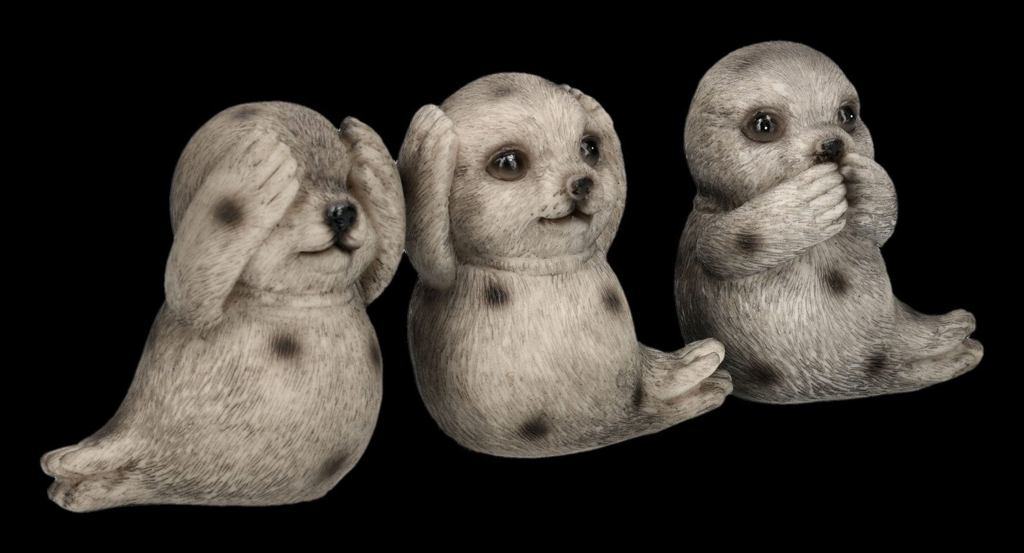 Figuren Shop GmbH Tierfigur Drei weise Seehunde Figur – Mini Statue Tiere D günstig online kaufen