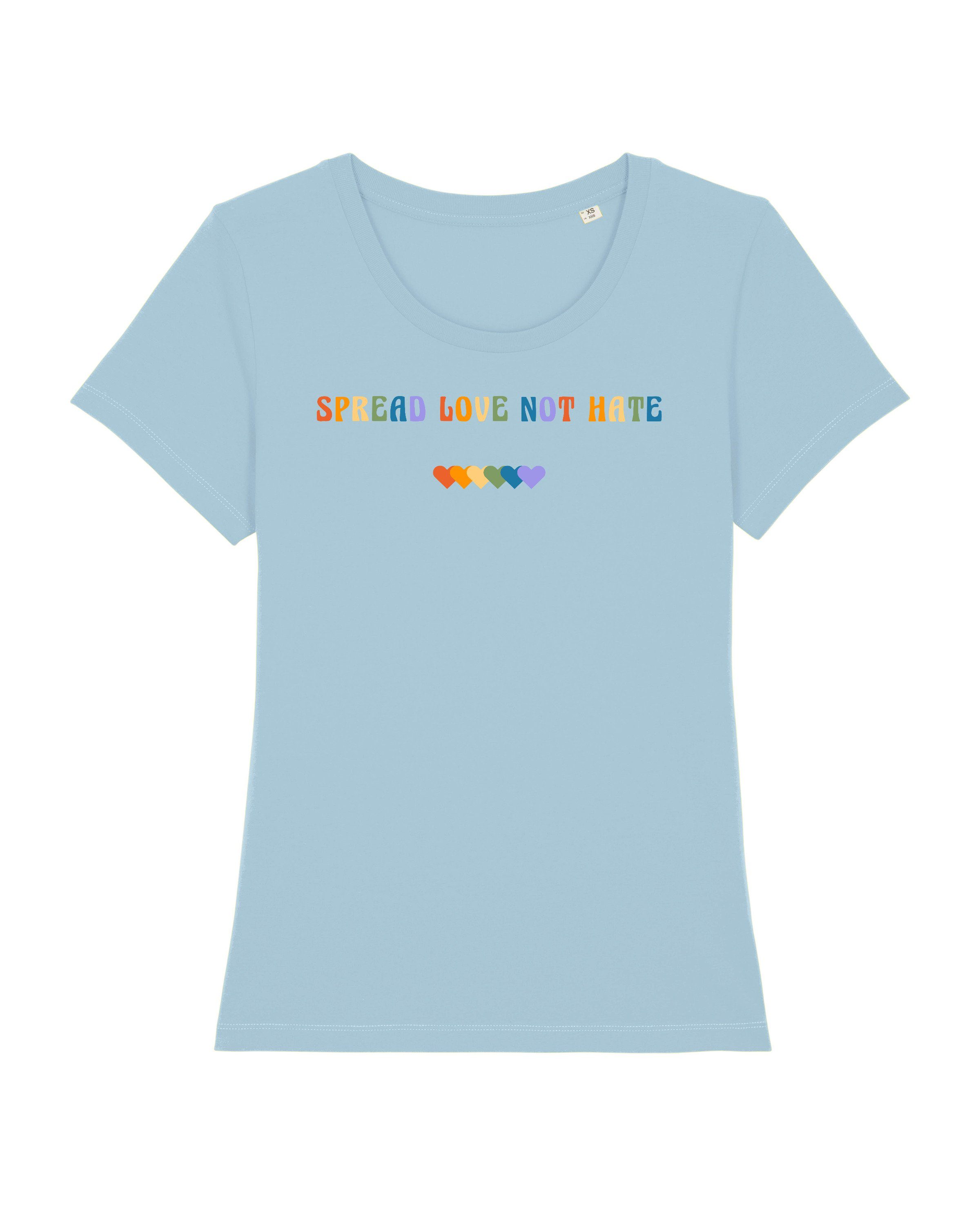 wat? Apparel Print-Shirt Spread Love not Hate (1-tlg) hellblau | T-Shirts