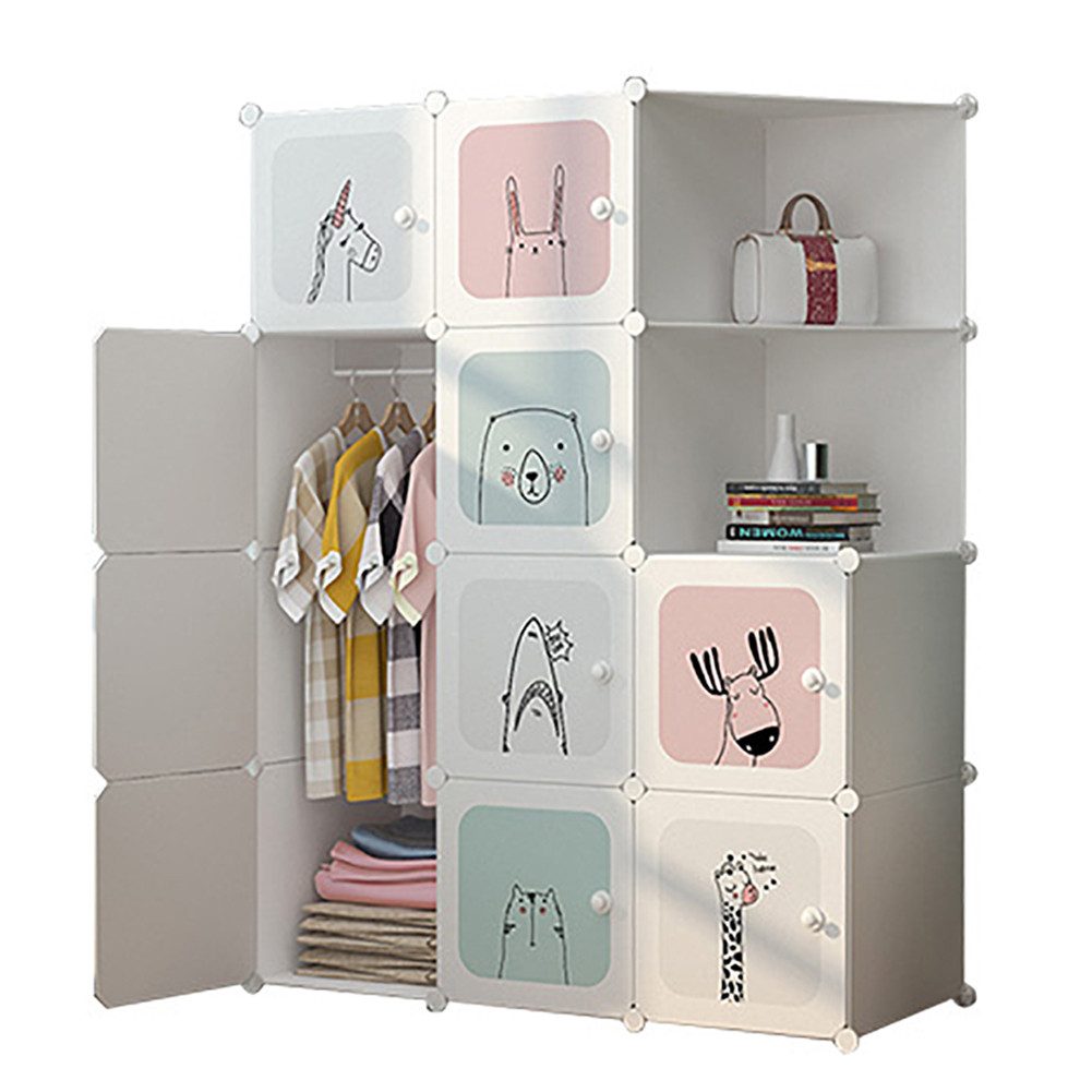 GarveeMore Kinderkleiderschrank Modular DIY Kombischrank,Kinderregal Schuhr günstig online kaufen
