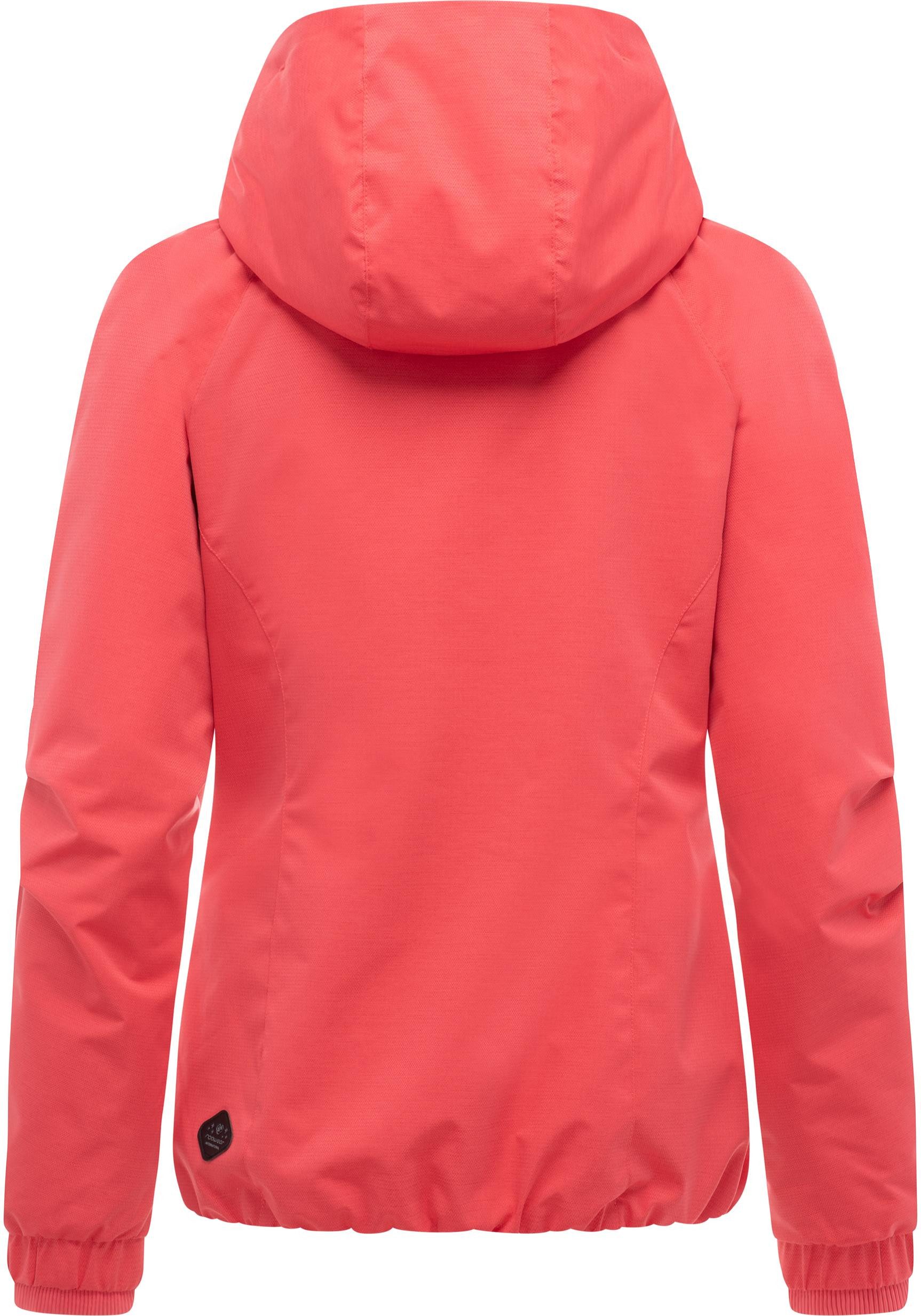 Ragwear Outdoorjacke Dizzie Tech Wasserdichte Damen Übergangsjacke mit großer Kapuze