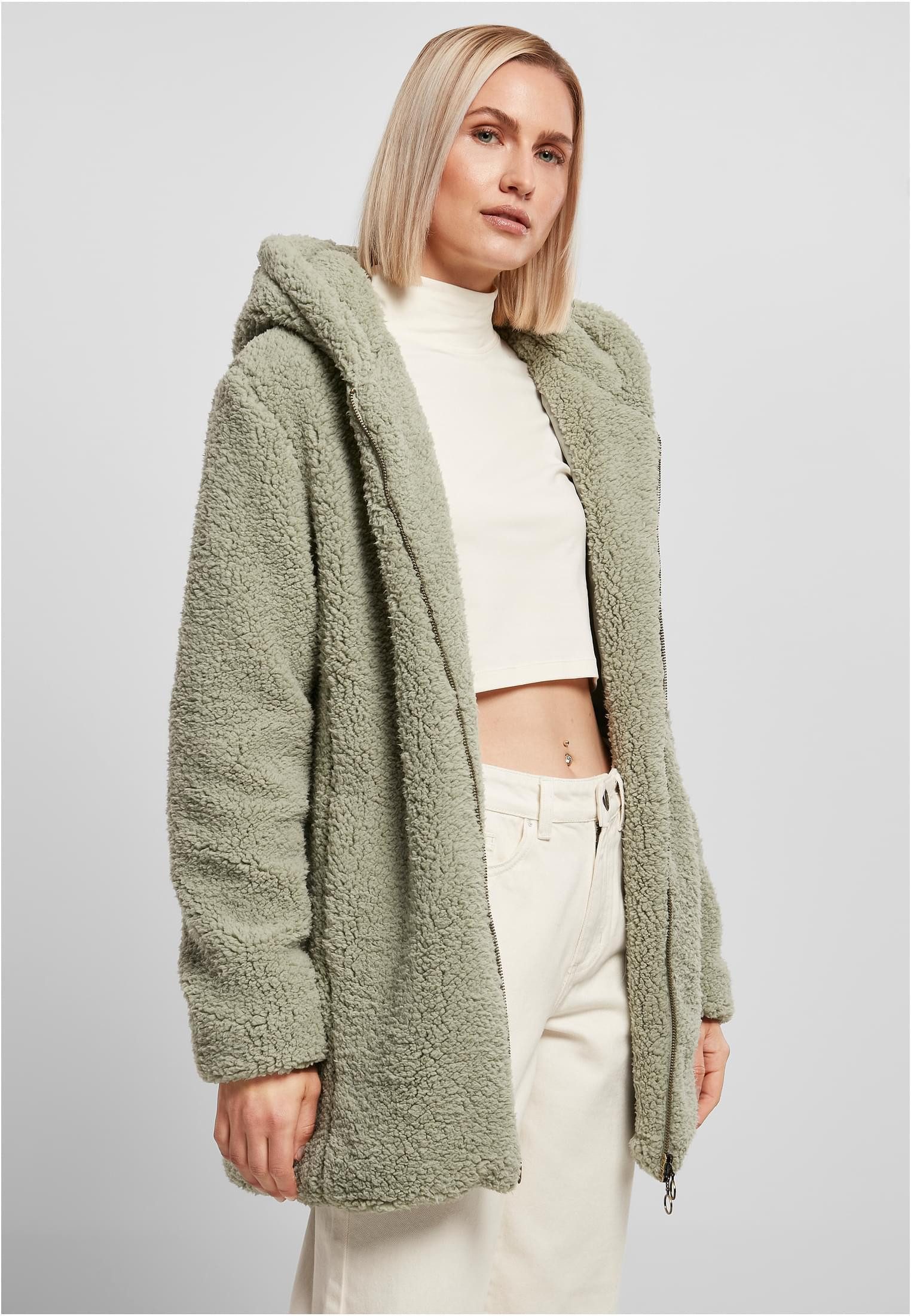 URBAN CLASSICS Outdoorjacke Damen Sherpa Jacket Two-way-Zipper