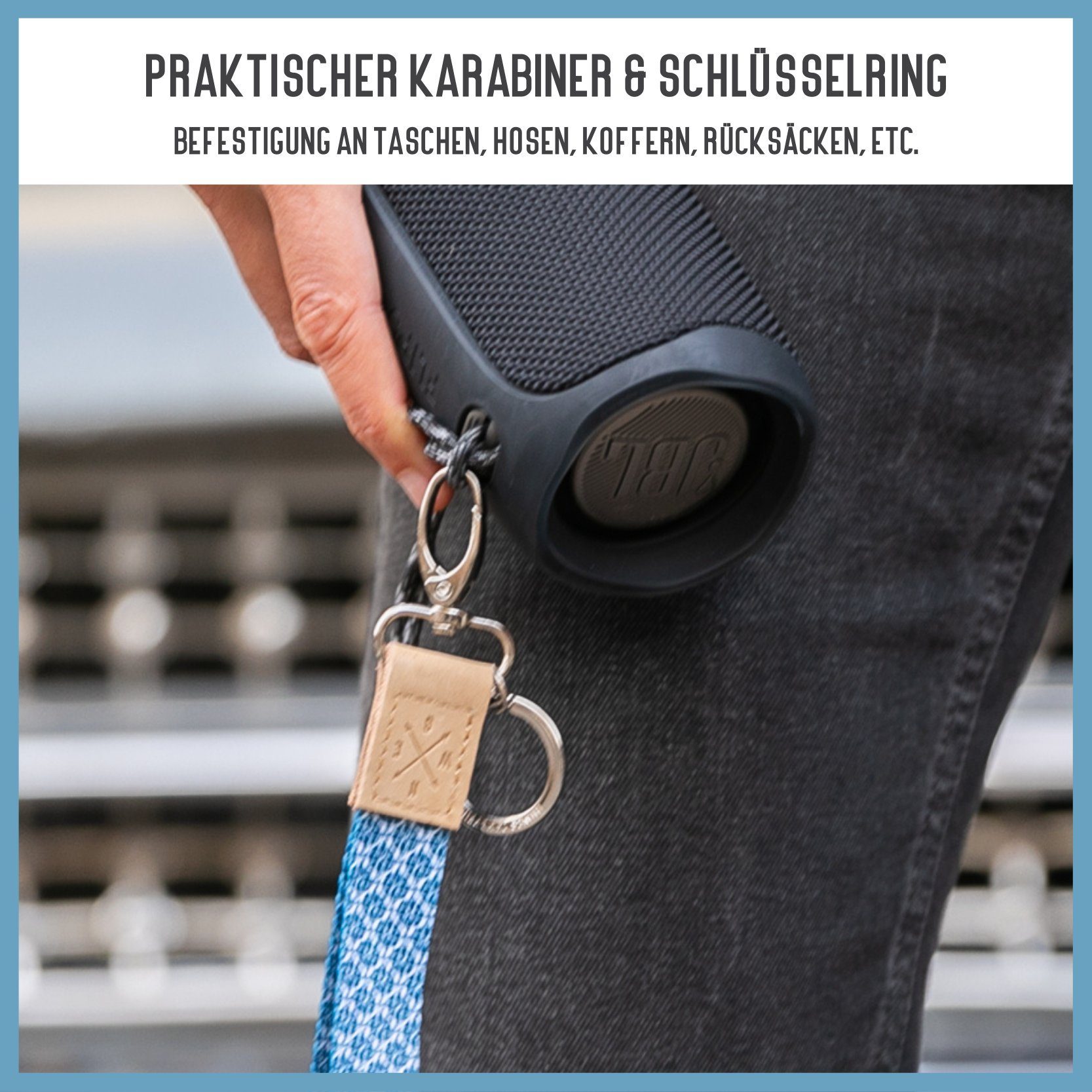 Things of Happiness Schlüsselanhänger Schlüsselband kurz mit Schlüsselring und Karabiner, kurzes Lanyard, Geschenk