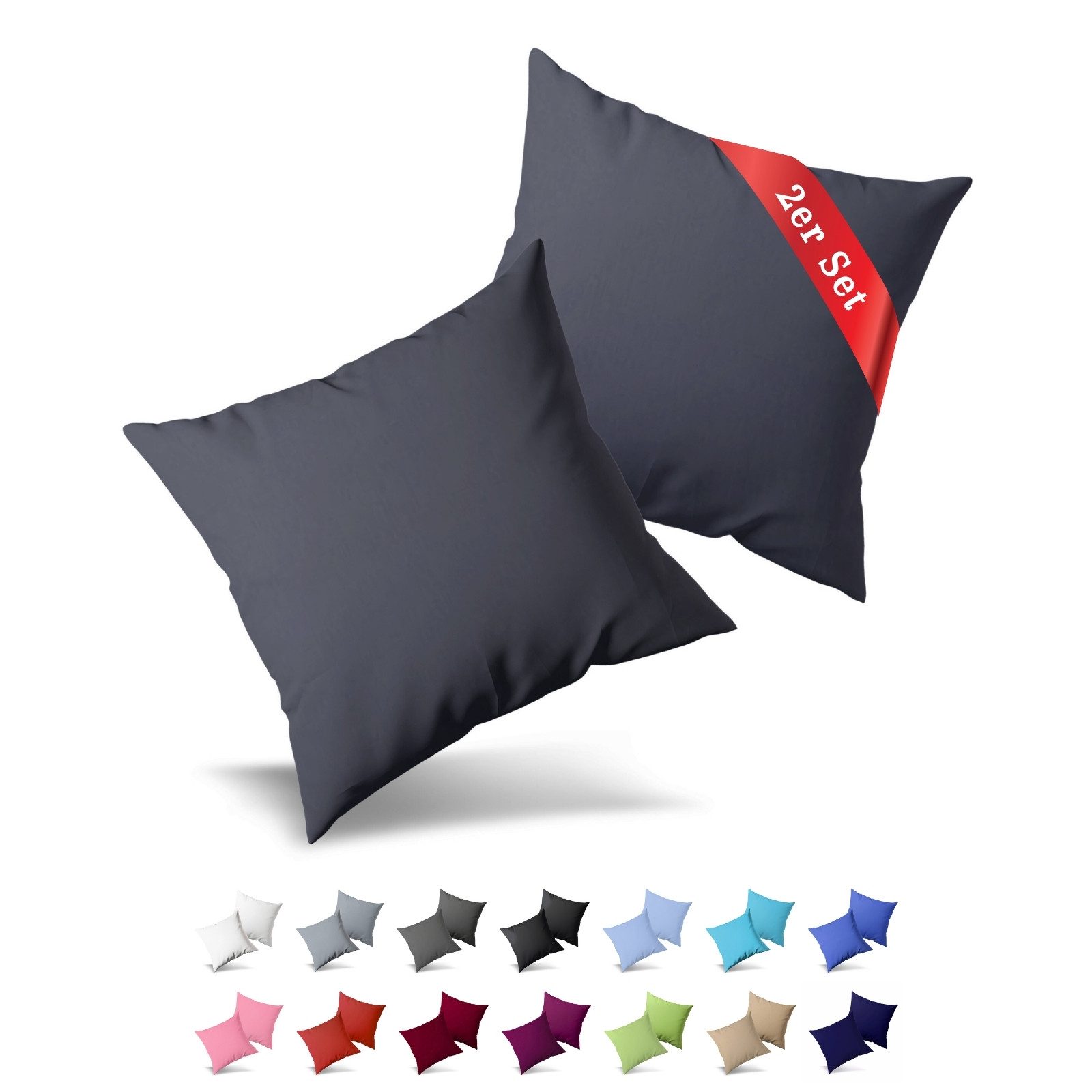 Buymax Kissenbezüge Kissenbezug 100% Baumwolle Premium Jersey, (2 Stück), K günstig online kaufen