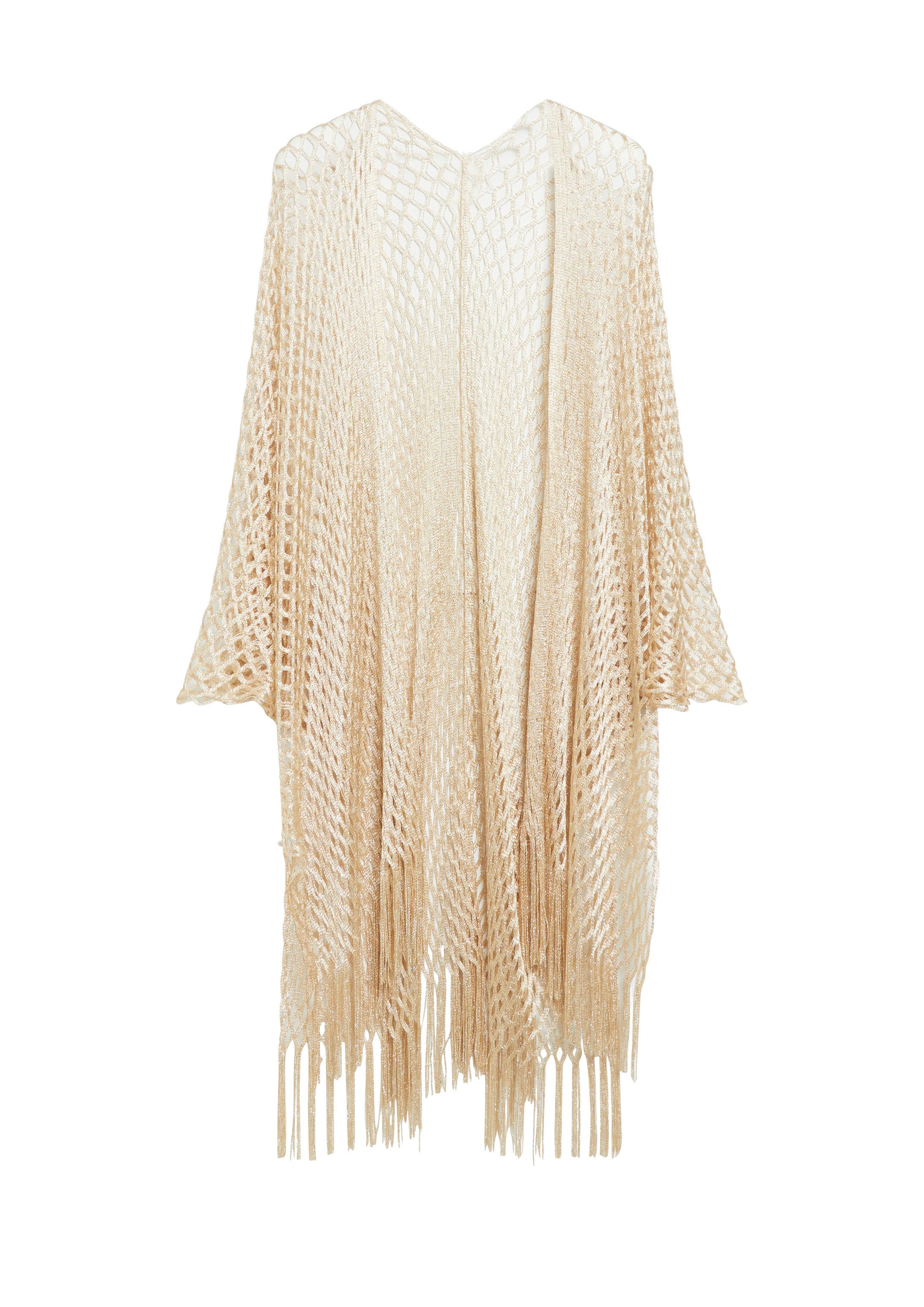 s.Oliver Poncho Tuch Eleganter Poncho mit Glitzergarn