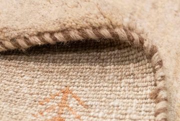 Wollteppich Gabbeh Teppich handgeknüpft beige, morgenland, rechteckig, Höhe: 15 mm, handgeknüpft