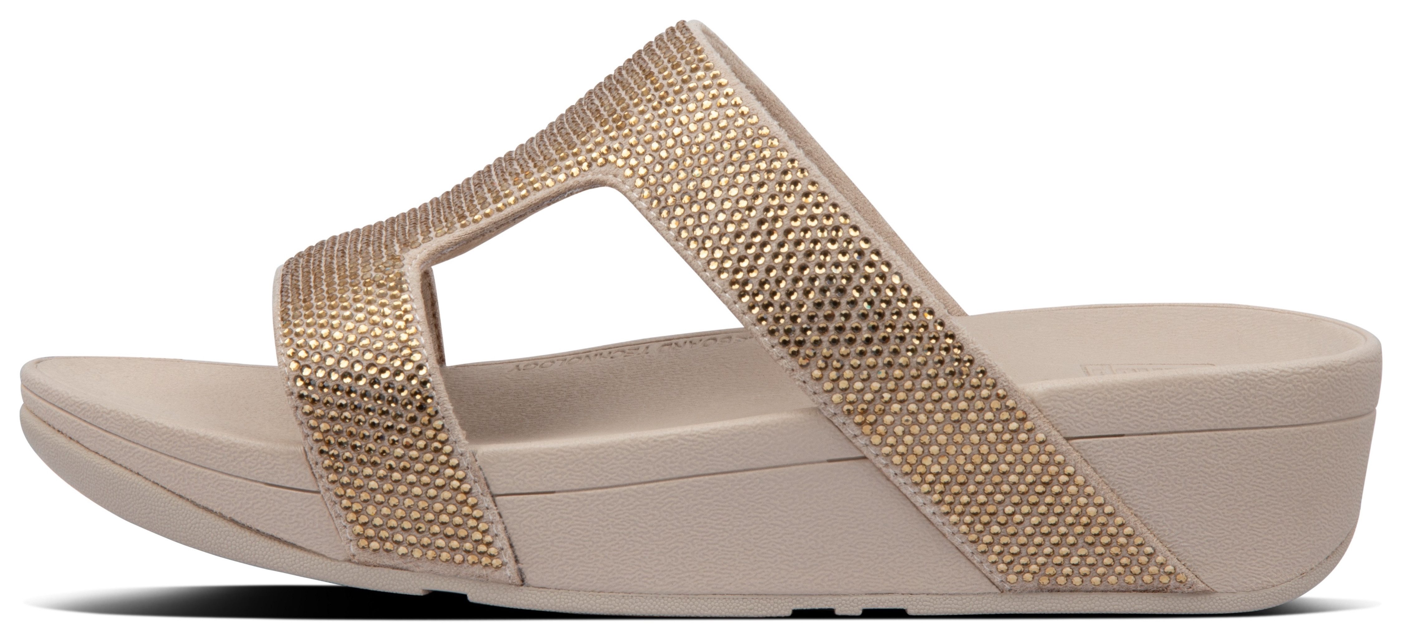 Fitflop MARLI Pantolette Sommerschuh, Strandschuh, Sandale, Flats mit Glitz günstig online kaufen