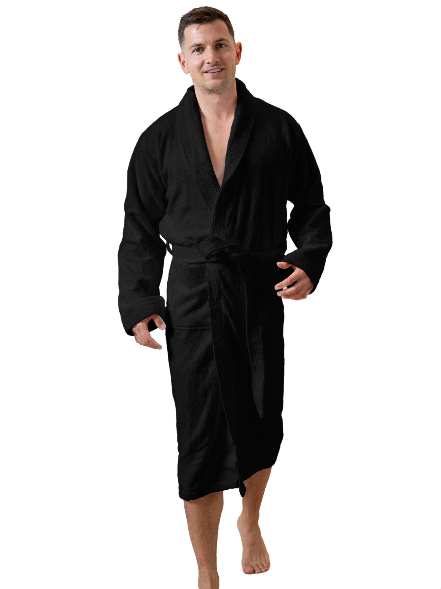 SIEGENTHAL Herrenbademantel Bademantel Herren Schalkragen Knielang, Schalkr günstig online kaufen