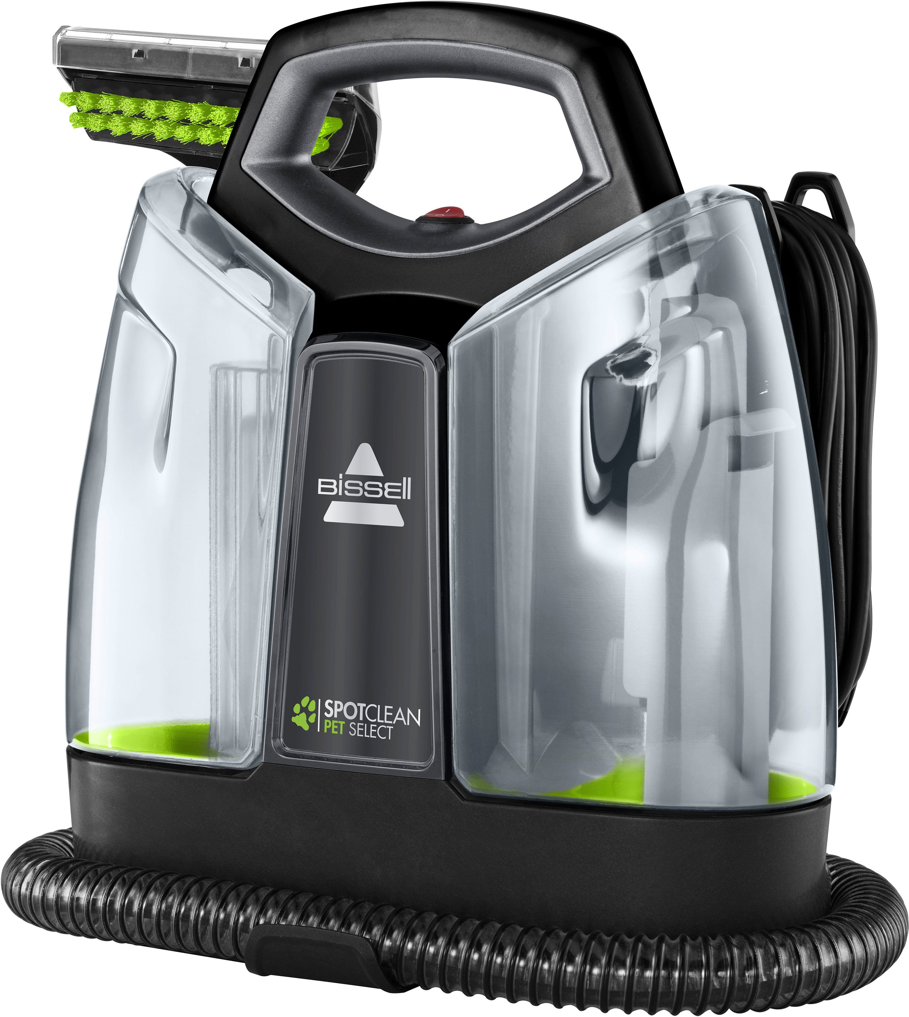 Bissell Wasch-Sauger 37288, Fleckenreiniger SpotClean Pet Select, leicht, kompakt, 330 W, beutellos, Haustieraufsatz, reinigt Flecken auf Teppich, Polster, Treppe&Autositz