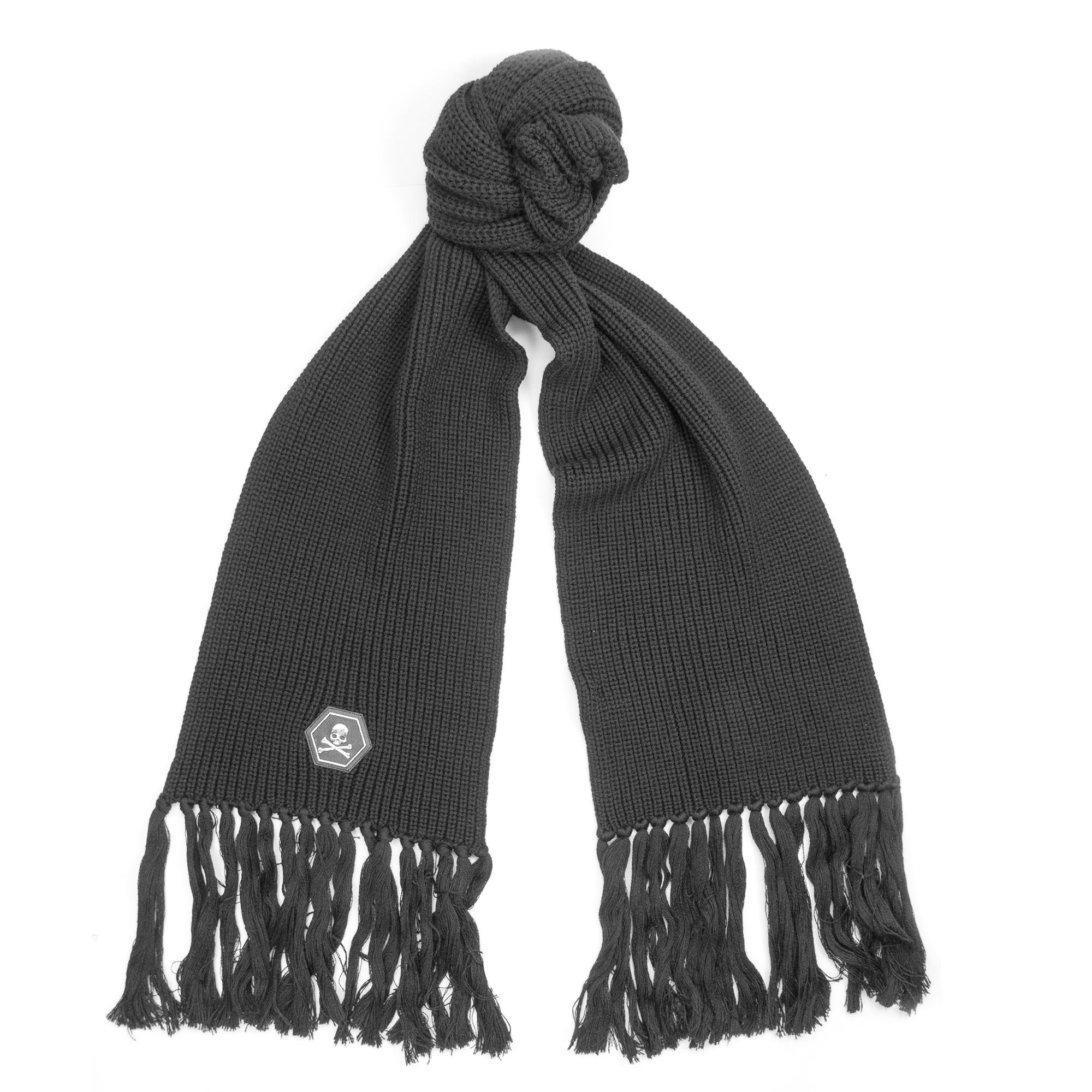 PHILIPP PLEIN Wollschal Touch, Schwarz, Merino Wolle Extrafine