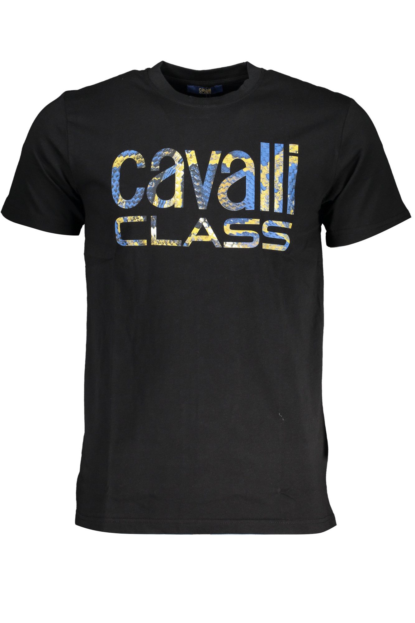 Cavalli Class T-Shirt Stylisches Schwarz: Herren Kurzarm T-Shirt mit