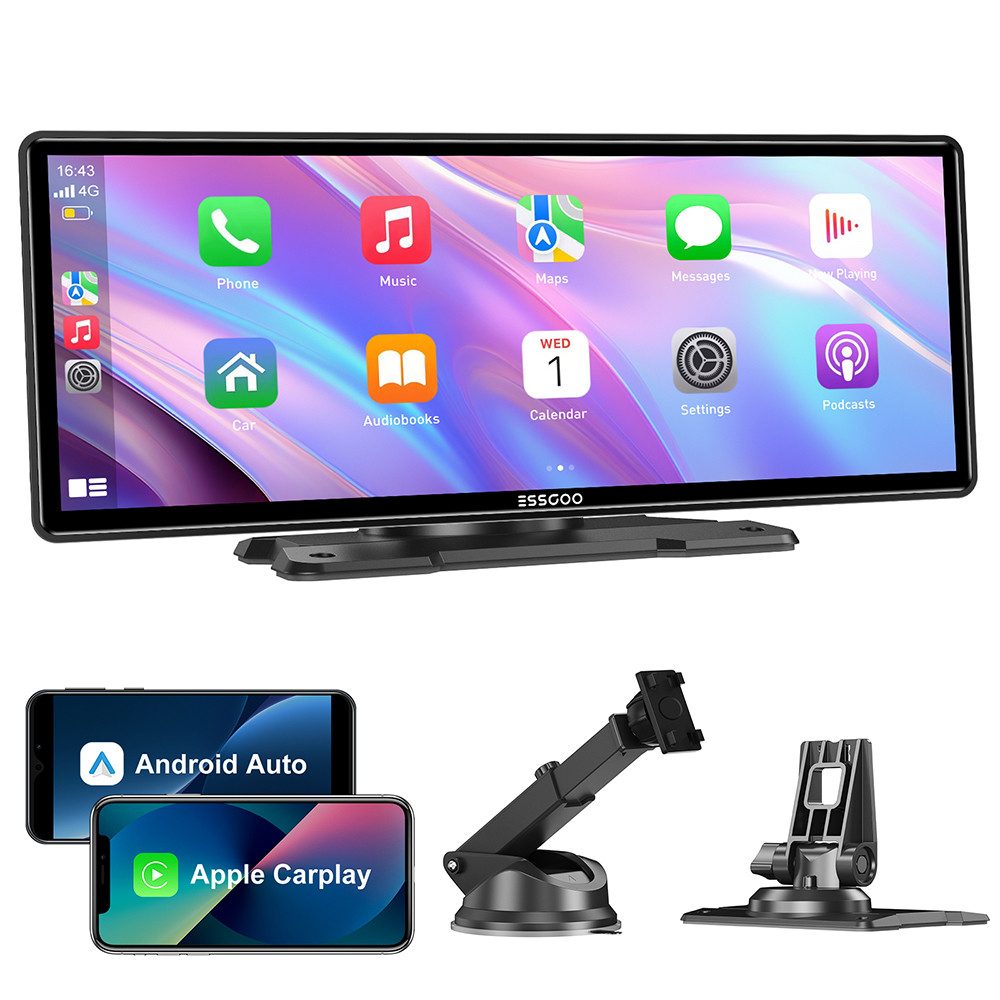 Kabelloses Apple Carplay & Android Auto, 10.26-Zoll Display Bluetooth Navigationsgerät