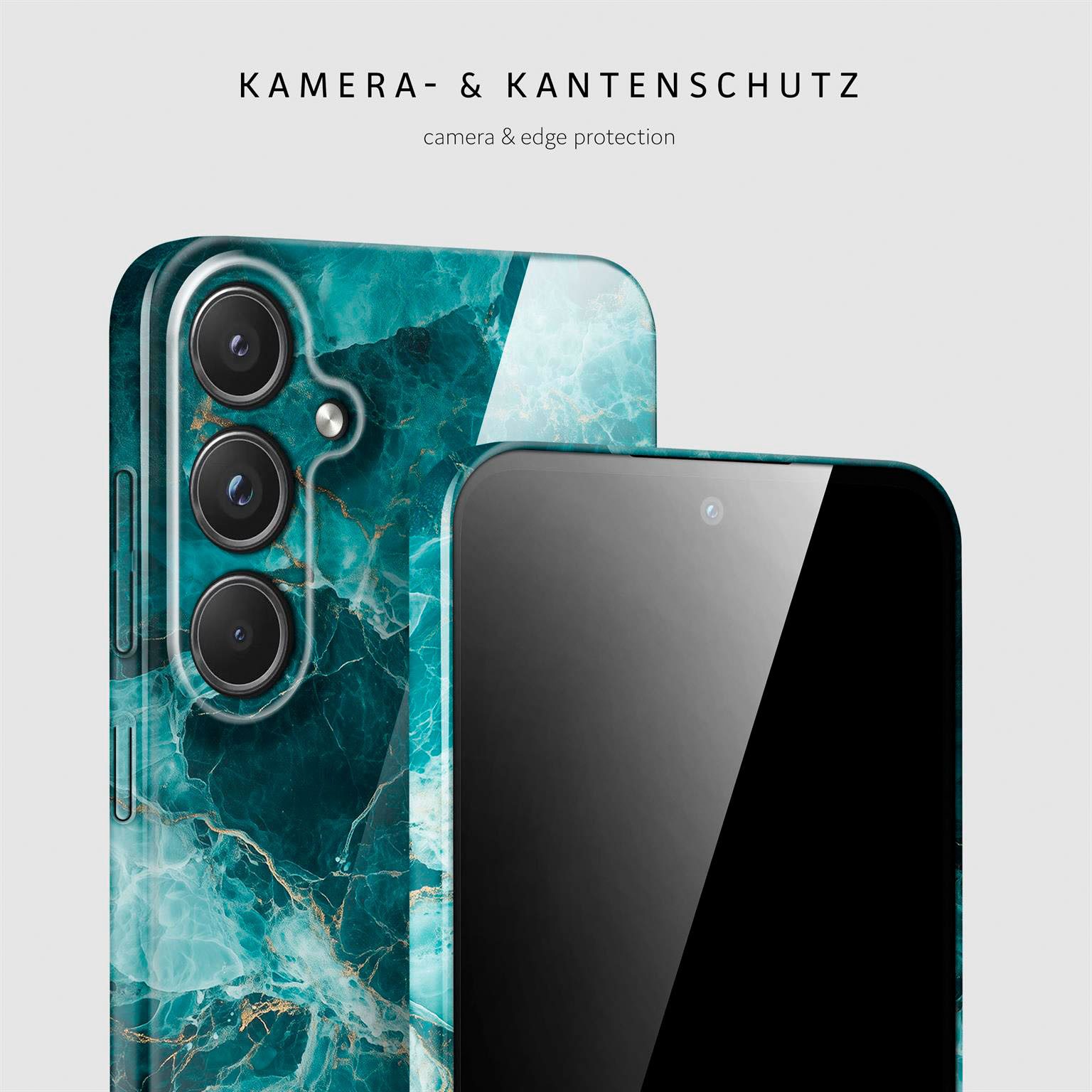 ONEFLOW Handyhülle für Samsung Galaxy S20 FE Hülle Marmor Bliss Cover Türkis Blau 6,5 Zoll, Handy Schutz Backcover Handytasche Case Schutzhülle mit Kameraschutz