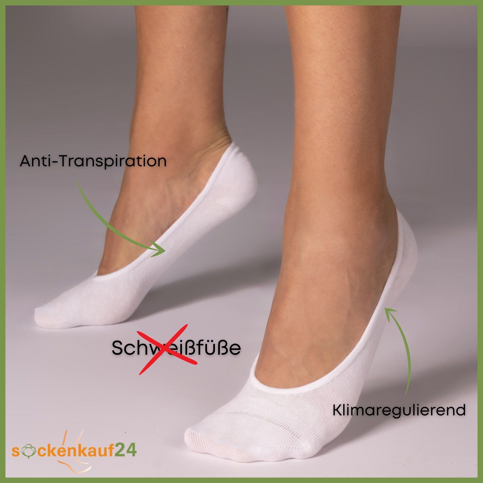sockenkauf24 Füßlinge 6 Paar "Low Cut" Ballerina Socken Baumwolle Sneakersocken (Beige, 35-38) Schwarz Weiß Beige - 39960 WP