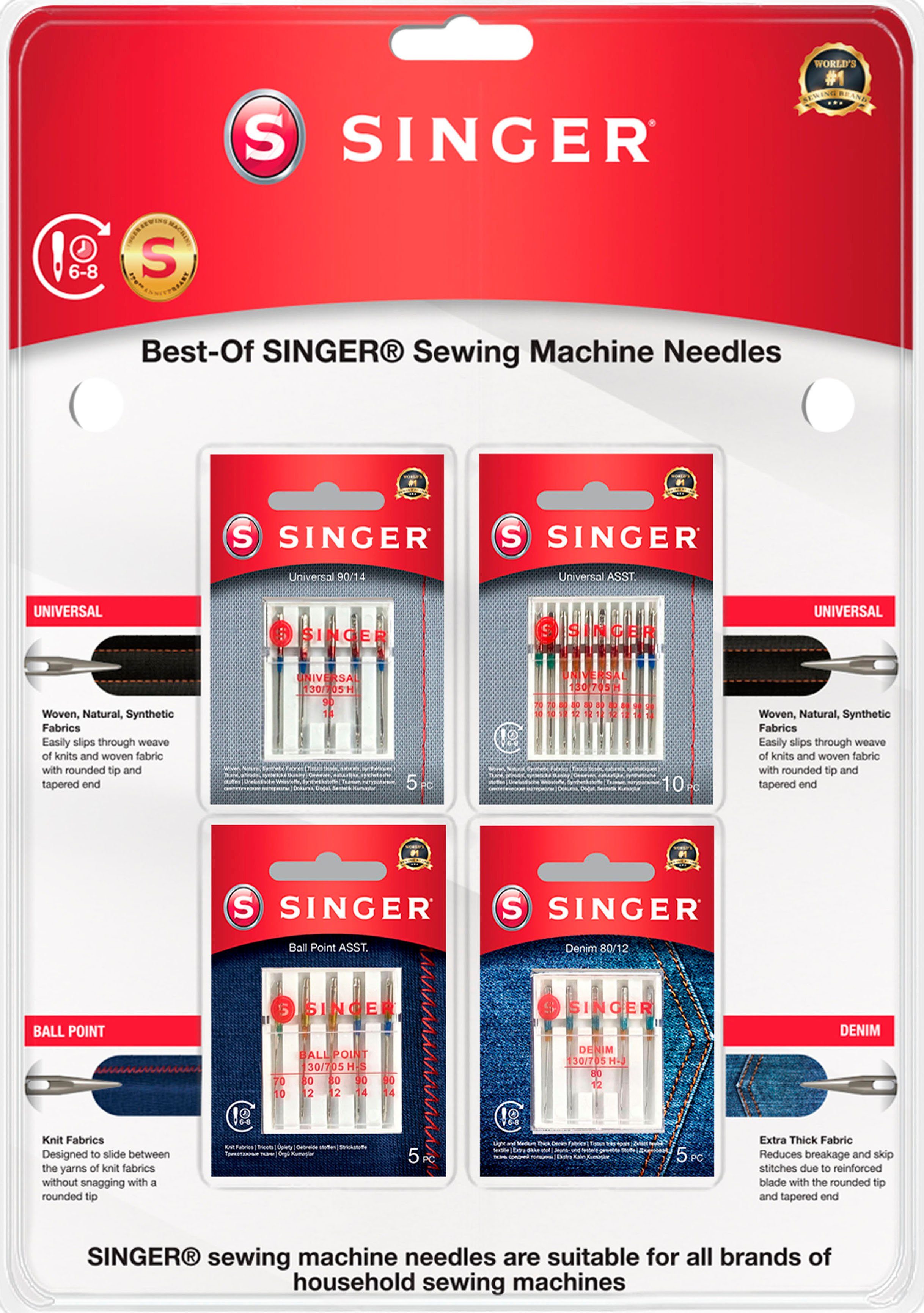 Singer Nähmaschine Best-Of SINGER® Nähmaschinen Nadeln | Coverlock-Nähmaschinen