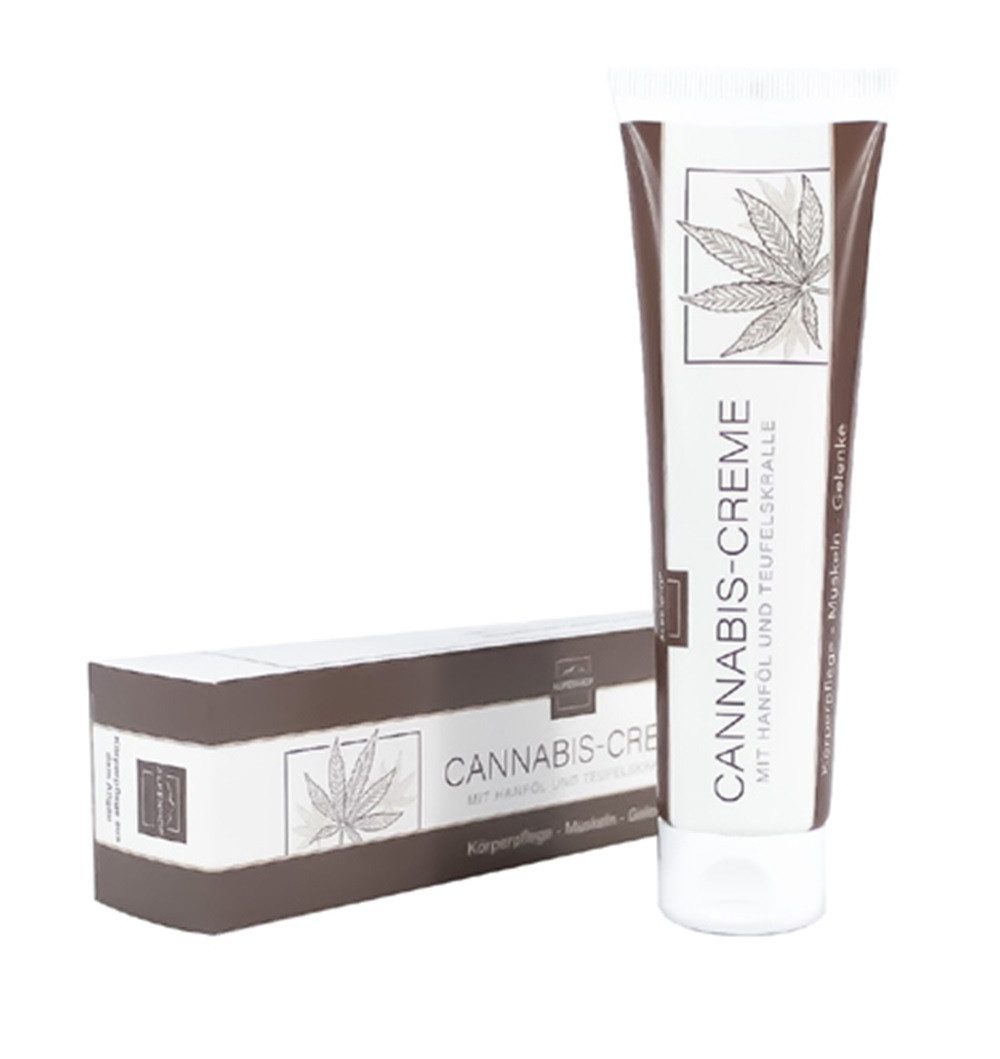 vom Pullach Hof Körpercreme Alpenhof Cannabis Creme 100ml Tube mit Hanfsamen Öl und Teufelskralle, 1-tlg., Pflegende Eigenschaften aus Ölen bekannter Pflanzen