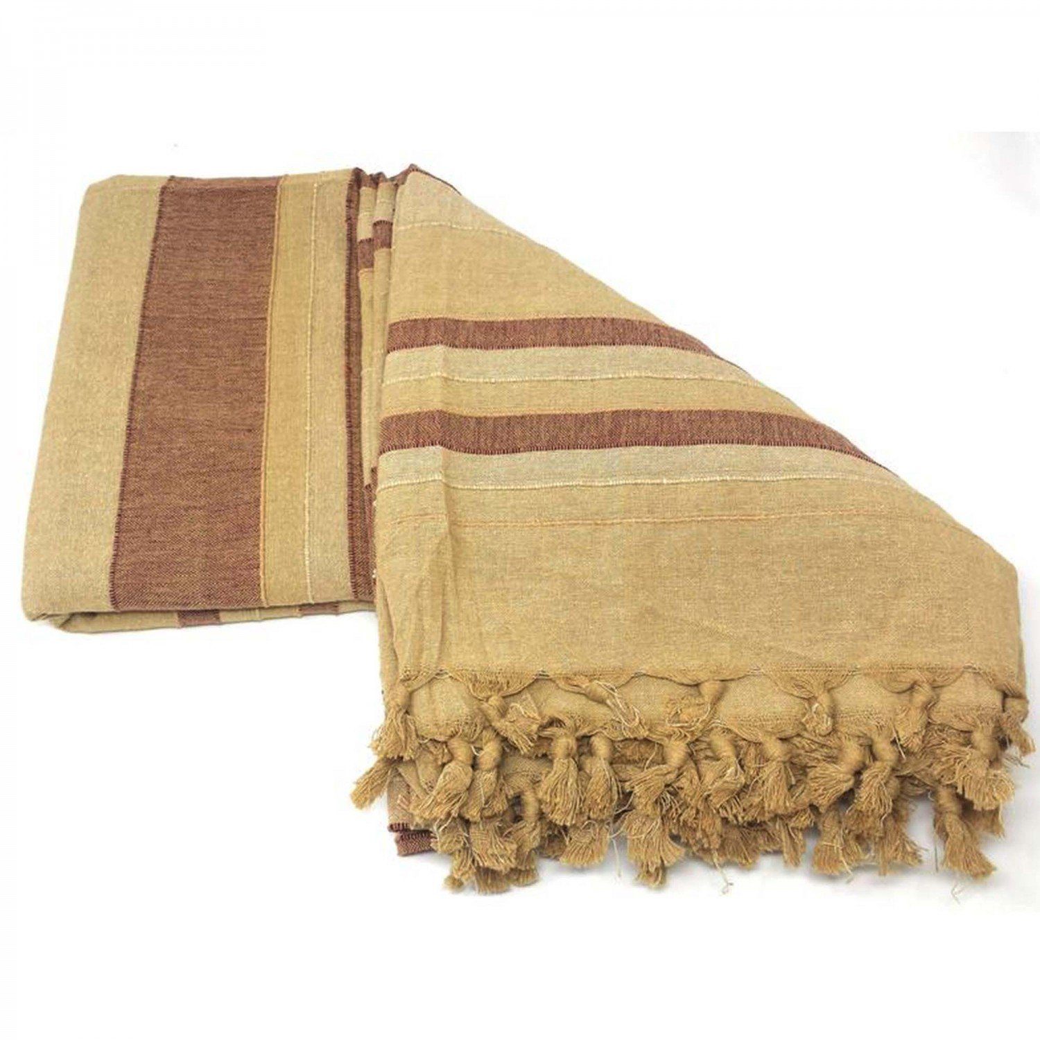 Wohndecke Tagesdecke beige Agas, Wohndecke aus Baumwolle