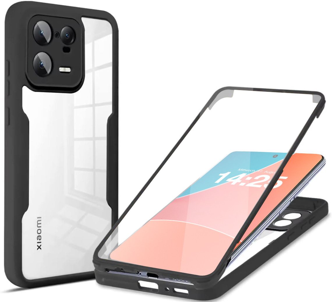 Tec-Expert Handyhülle 360 Grad Hülle für Xiaomi 13 Pro 5G 6.73 Zoll, 6.73, Rundum Schutz Cover Case Hülle robust