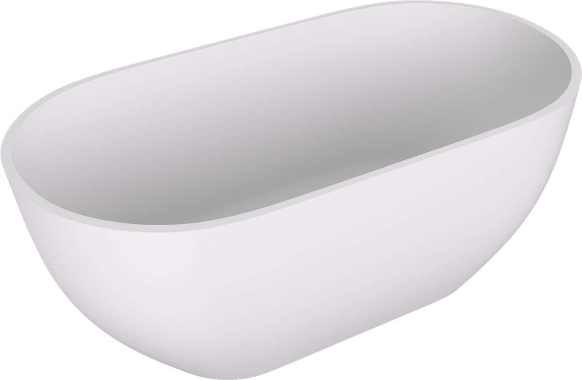Polysan s.r.o. Badewanne REDUTA Freistehende Badewanne, Gussmarmor 171x81x58cm, Weiß matt, Polysan-71842MAT