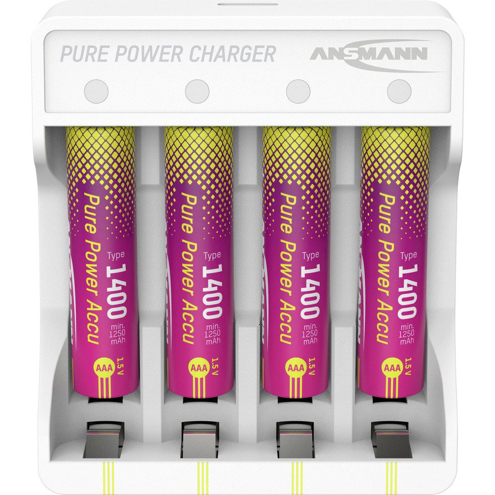 ANSMANN AG Ansmann Pure Power Set 4× Micro AAA Akkus und Lademodul Micro (AAA)-Ak Batterie