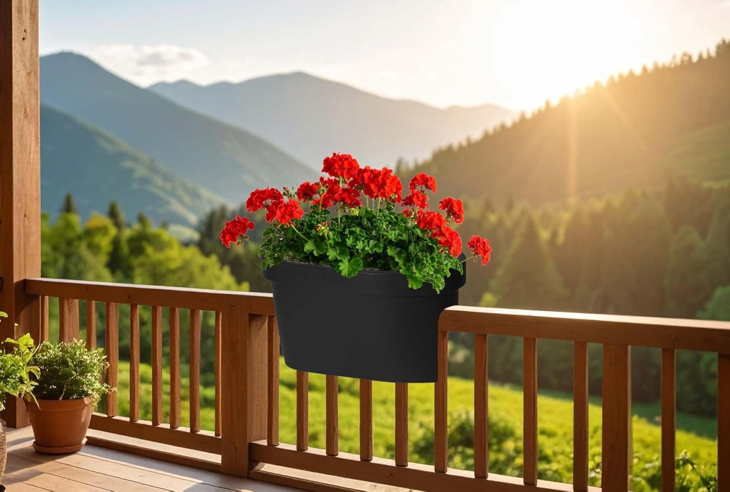 mucHome Balkonkasten für Geländer in Anthrazit Blumenkasten Blumentopf Pfla günstig online kaufen