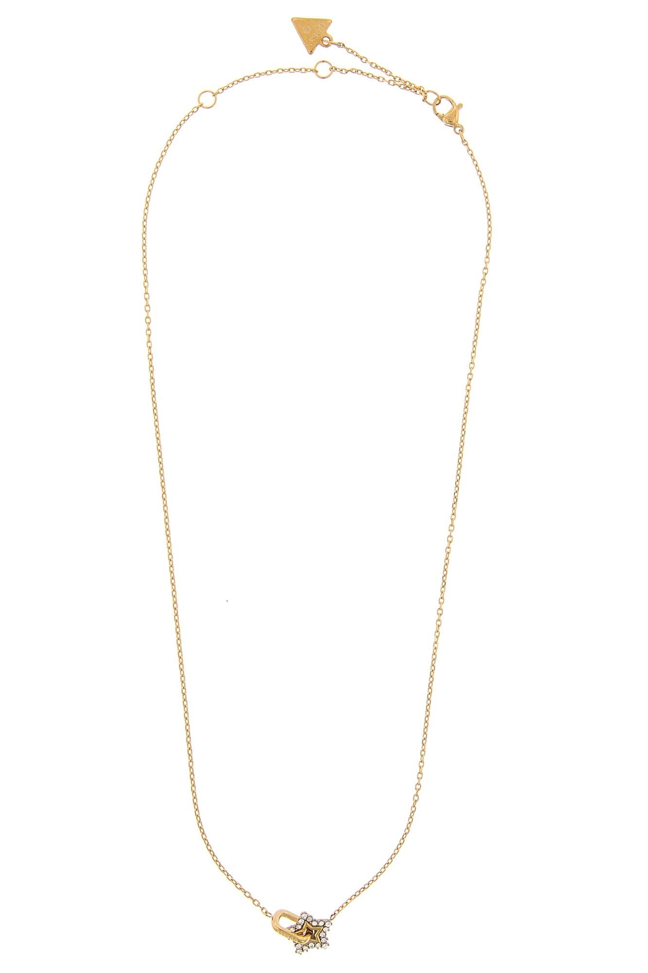 Guess Kette mit Anhänger Stern mit Kristallen Goldfarben