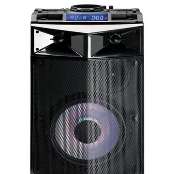 Lenco PMX-300 Stereo 2.1 Party-Lautsprecher (Leistungsstarker DJ-Mixer mit Bluetooth®, USB, FM, Partylichter)