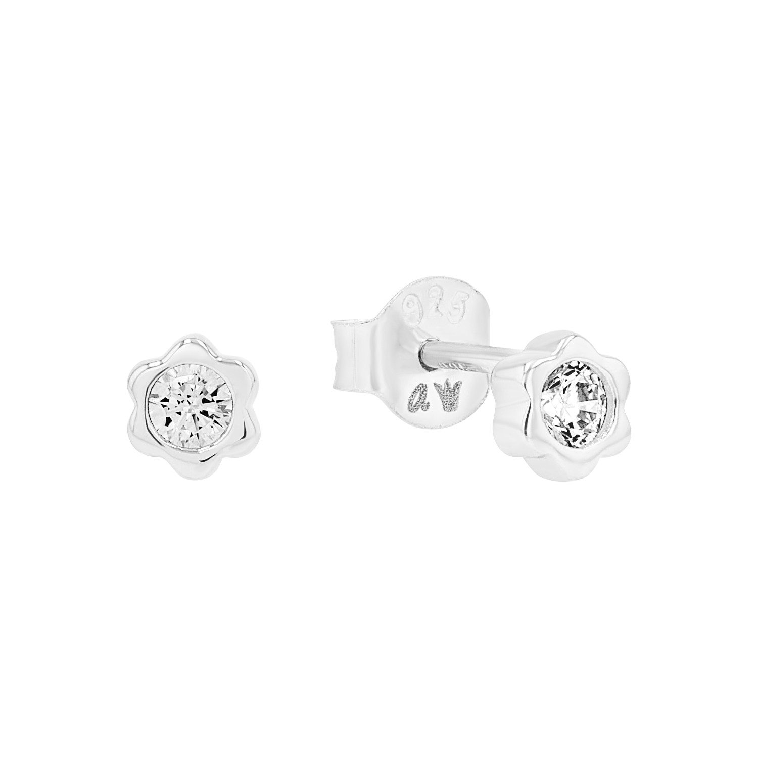 Prinzessin Lillifee Paar Ohrstecker Blume, mit Zirkonia (synth)