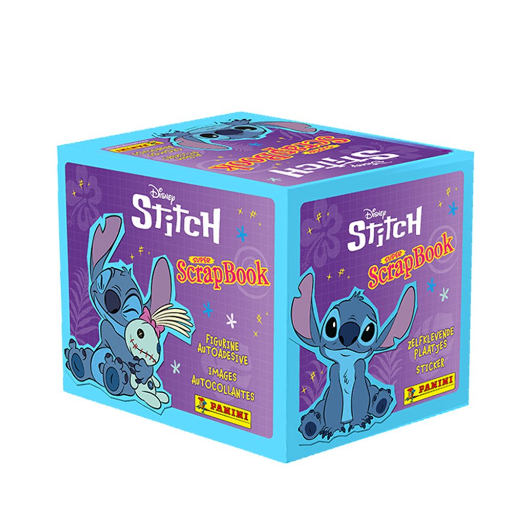 Panini Sammelkarte Disney Stitch Super ScrapBook (2025) Sammelsticker 1 Display (36 Tüten