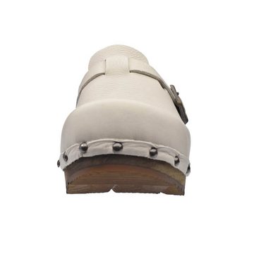 Sanita Wood-Kristel Open Clog White Sandale