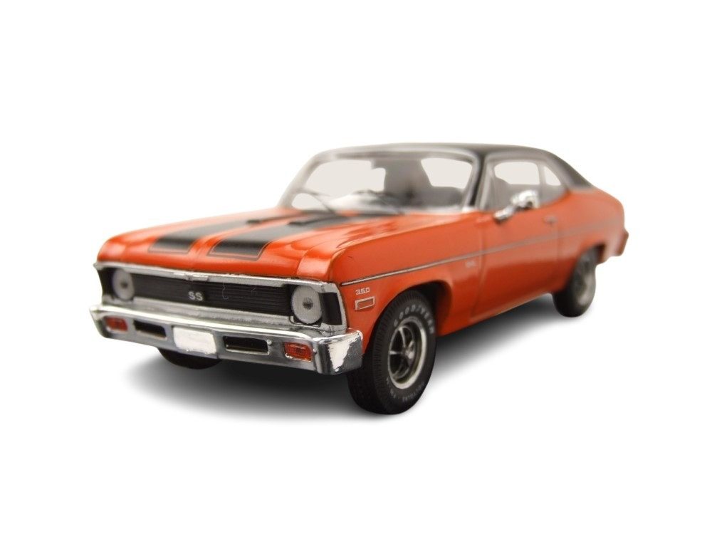 ixo Models Modellauto Chevrolet Nova SS 1971 orange schwarz, Maßstab 1:43