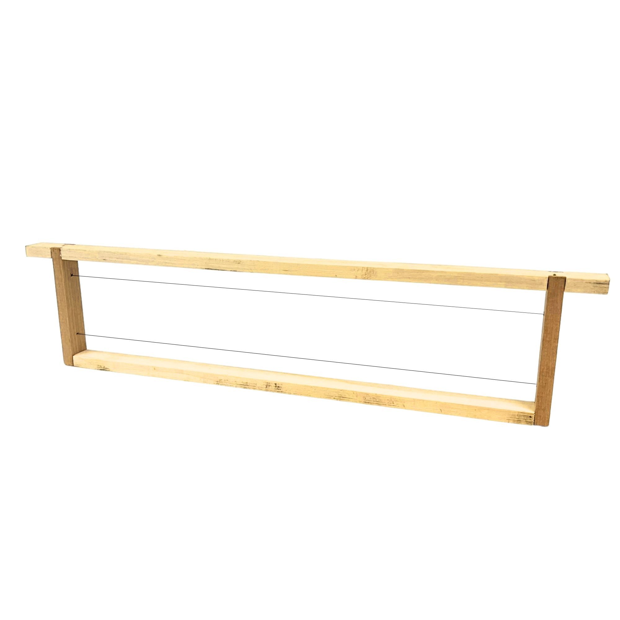 BIENEN SCHMIDT Bienenbeute Zander Rähmchen "Halb" mit GERADEN Seiten 477 x 110 mm, Zander, 40-tlg., fertig montiert, Edelstahldraht, Messingösen, geleimt und getackert