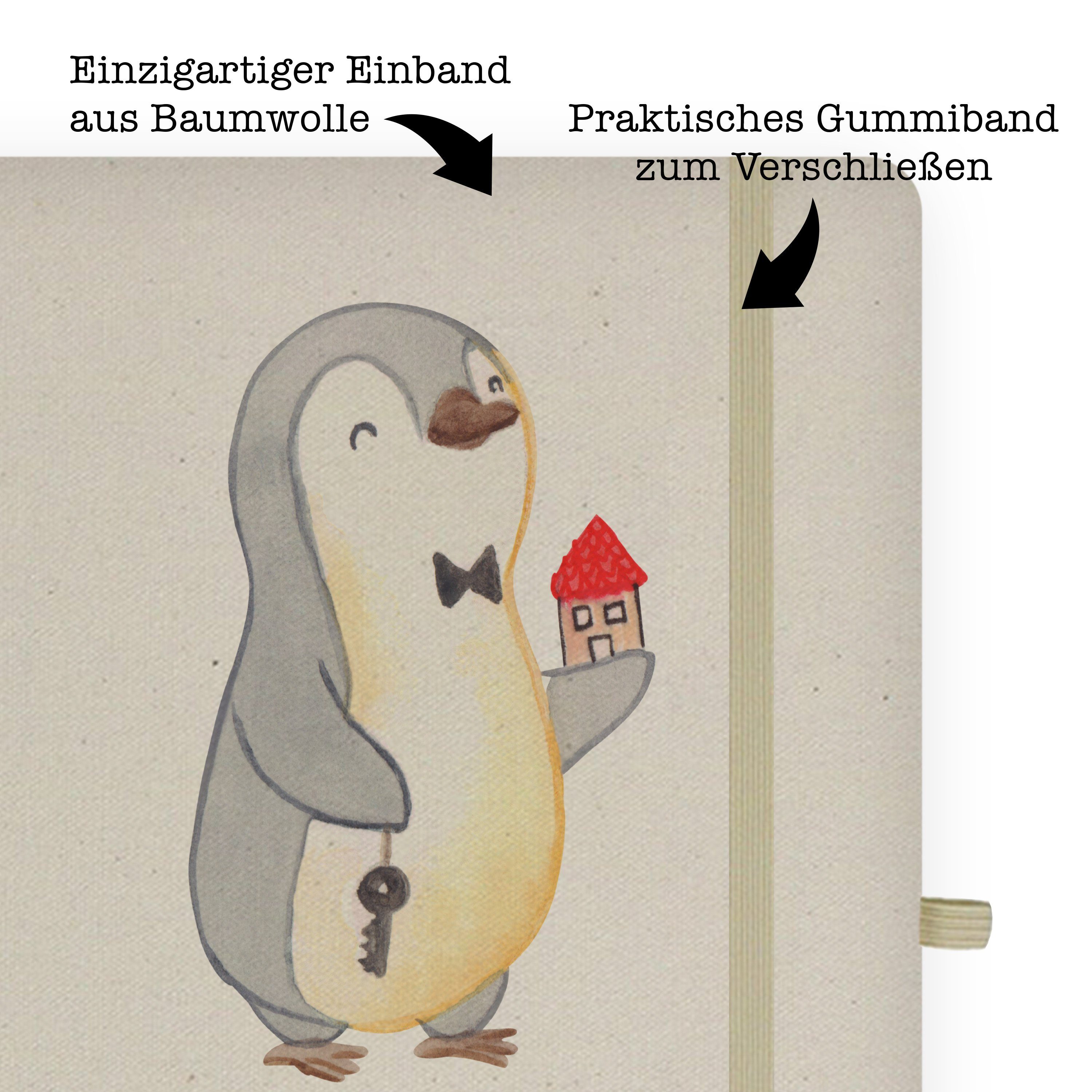 & Panda - Mrs. Herz Immobilienkaufmann Transparent Mr. Notizbuch Mr. Geschenk, Einzugsgeschenk mit Mrs. Panda & -