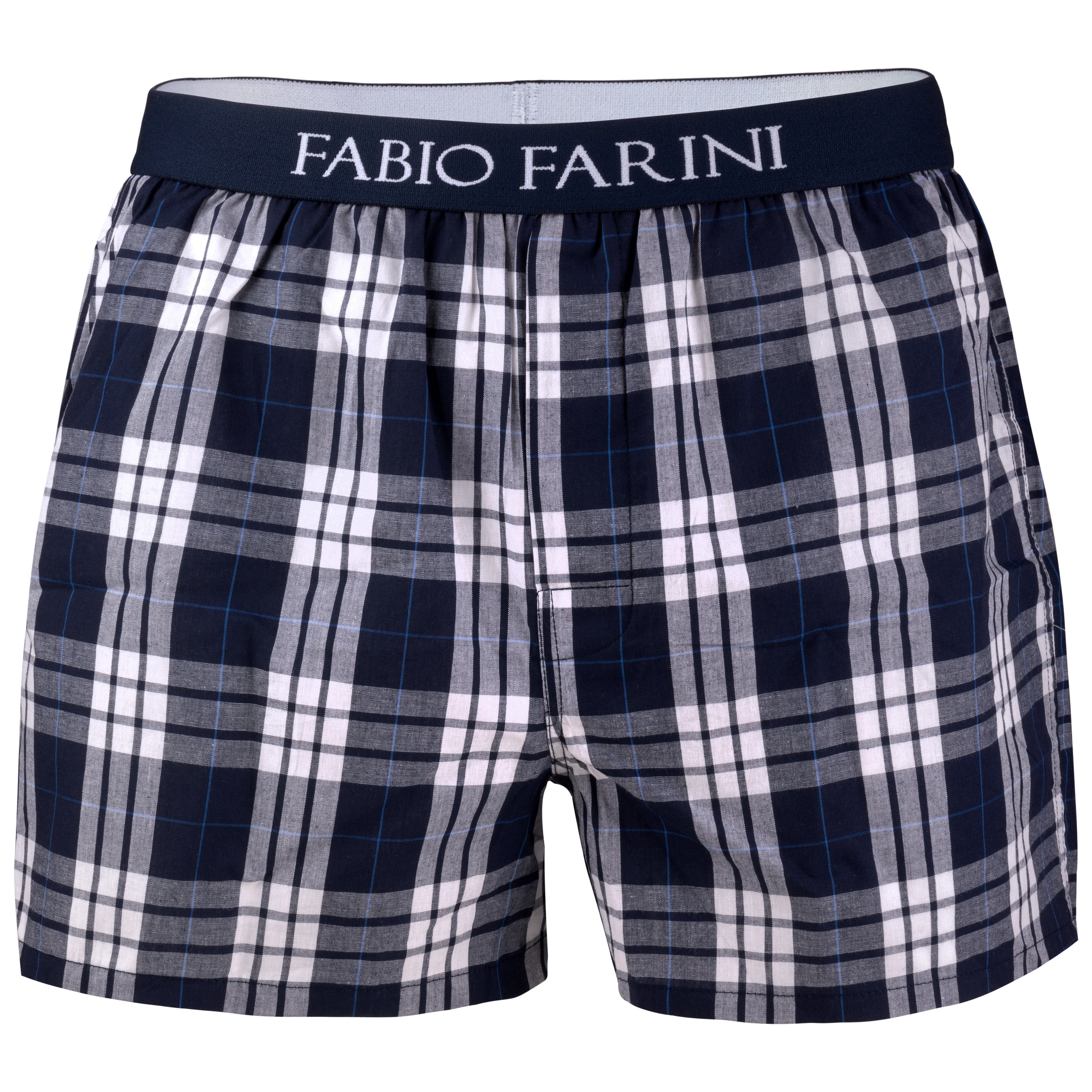 Fabio Farini Webboxer Herren Set Unterhosen (4-St) Knopfleiste bequeme, Passform mit Boxershorts weite 6 - Männer verdeckter