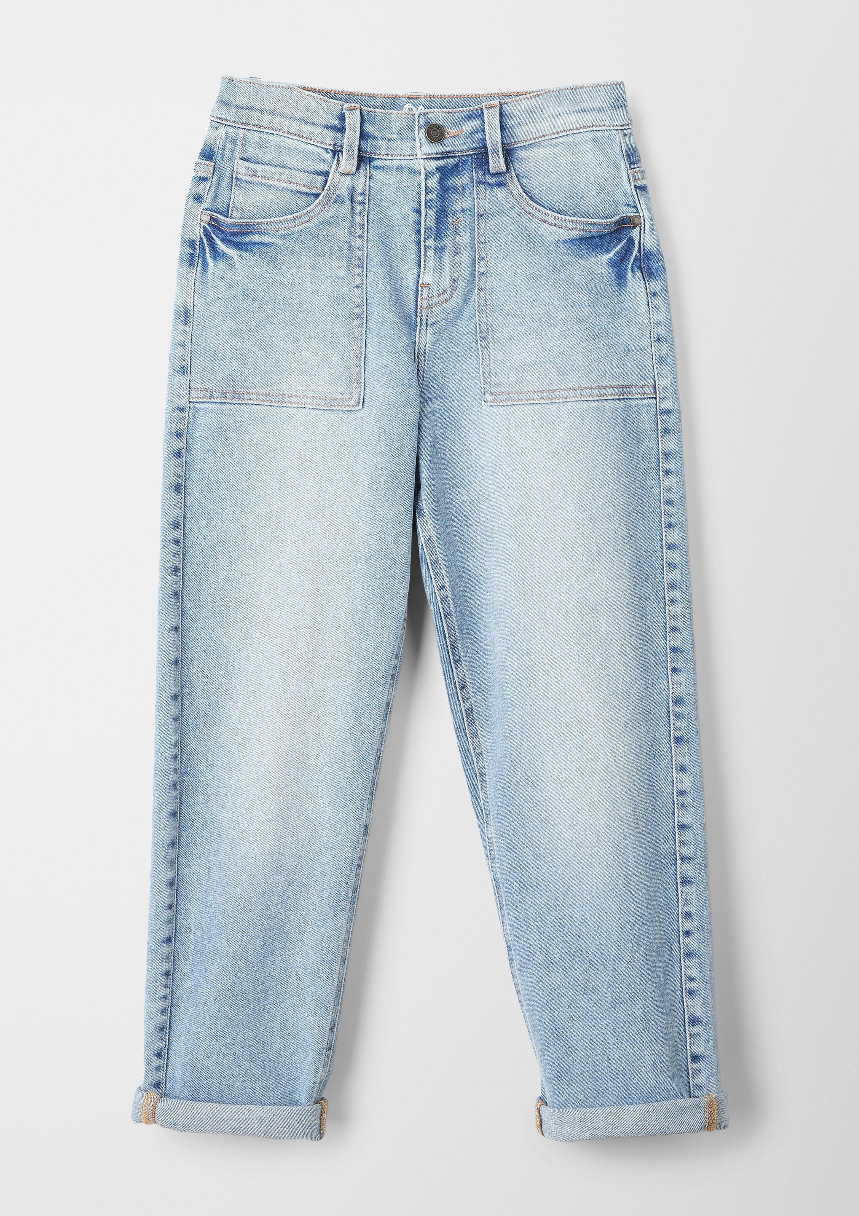 s.Oliver 5-Pocket-Jeans Jeans / Relaxed Leg Rise Waschung / Tapered Fit Mid 