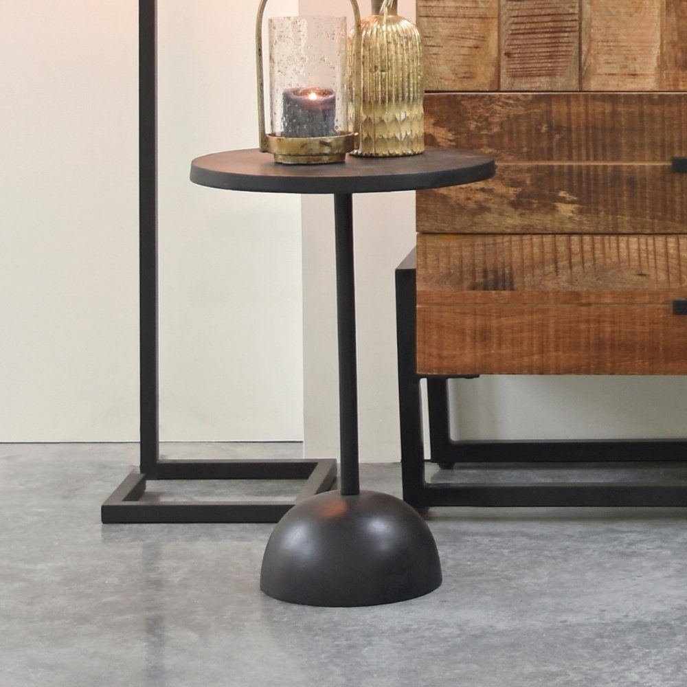 RINGO-Living Beistelltisch Beistelltisch Schwarz aus in 570x400mm, Möbel Keola Metall