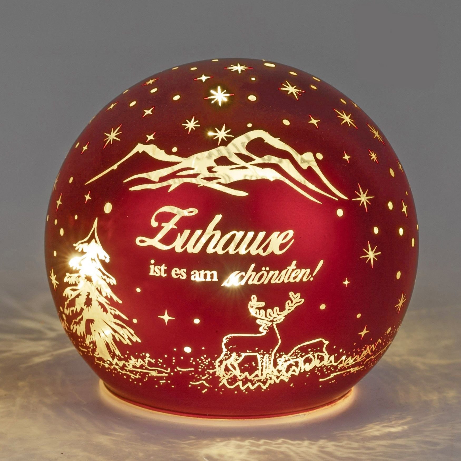 formano Tischleuchte Sprüche, LED, Mit Timerfunktion, Rot, Zuhause, H: cm