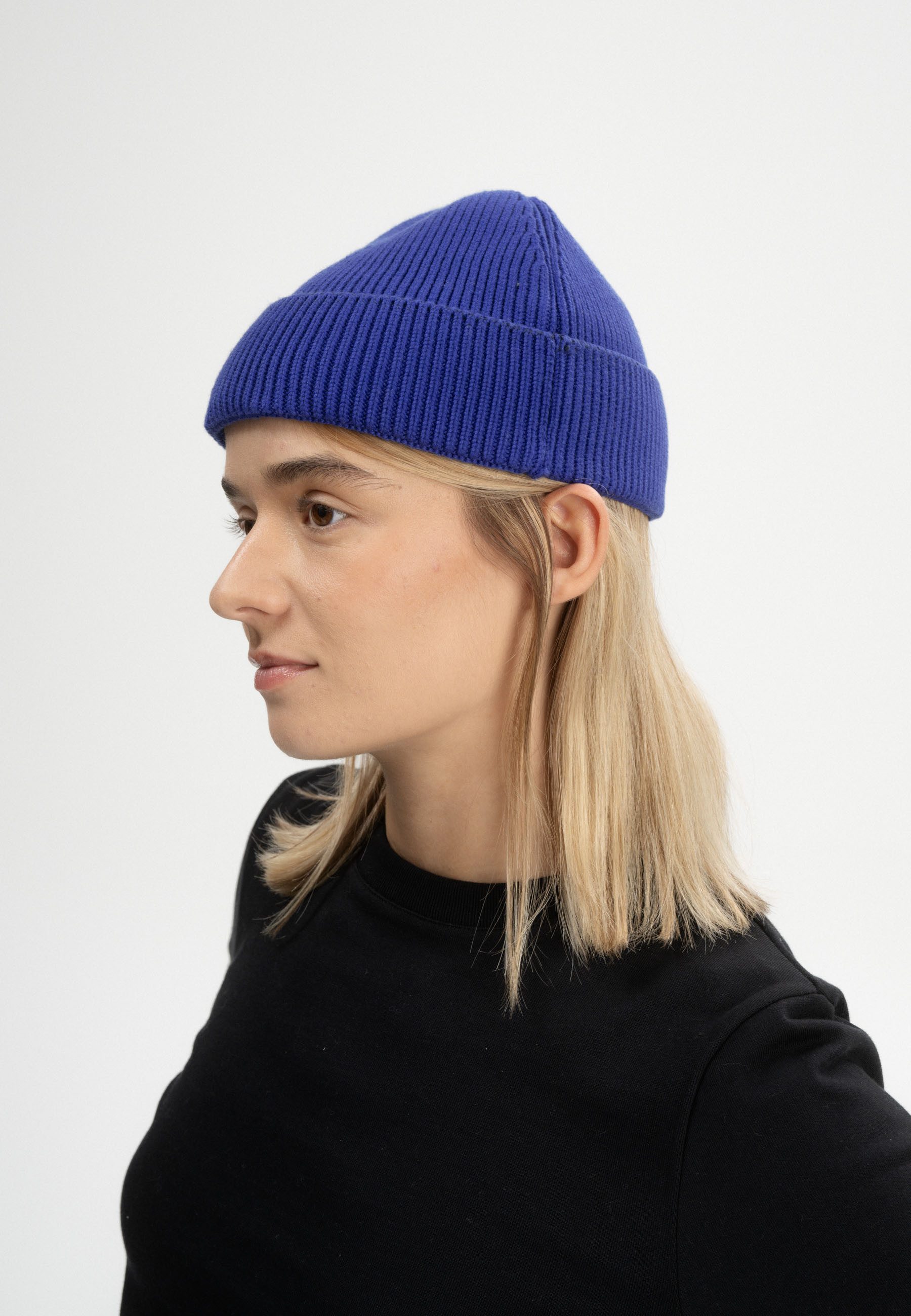 MELA Strickmütze Unisex Kurze Rippstrick Mütze günstig online kaufen