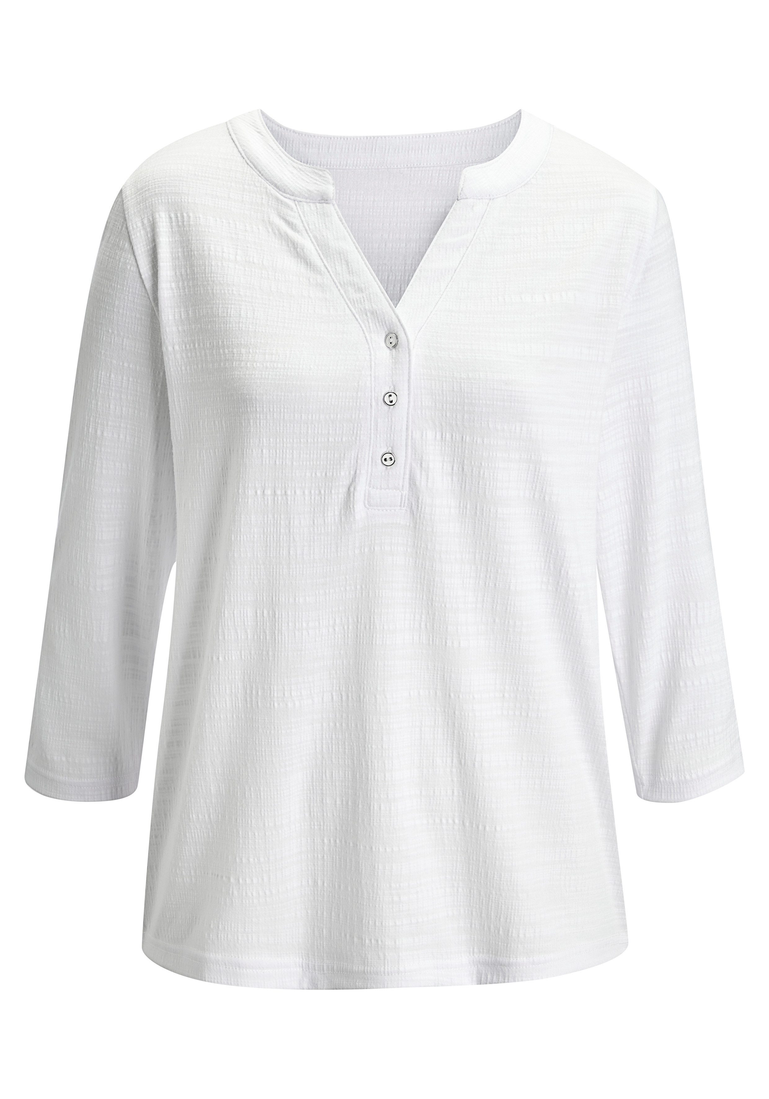 Vivance by Lascana Blusenshirt aus luftiger Qualität mit kurzer Knopfleiste. € 29,99, (€ 29,99 pro 1 Stk).