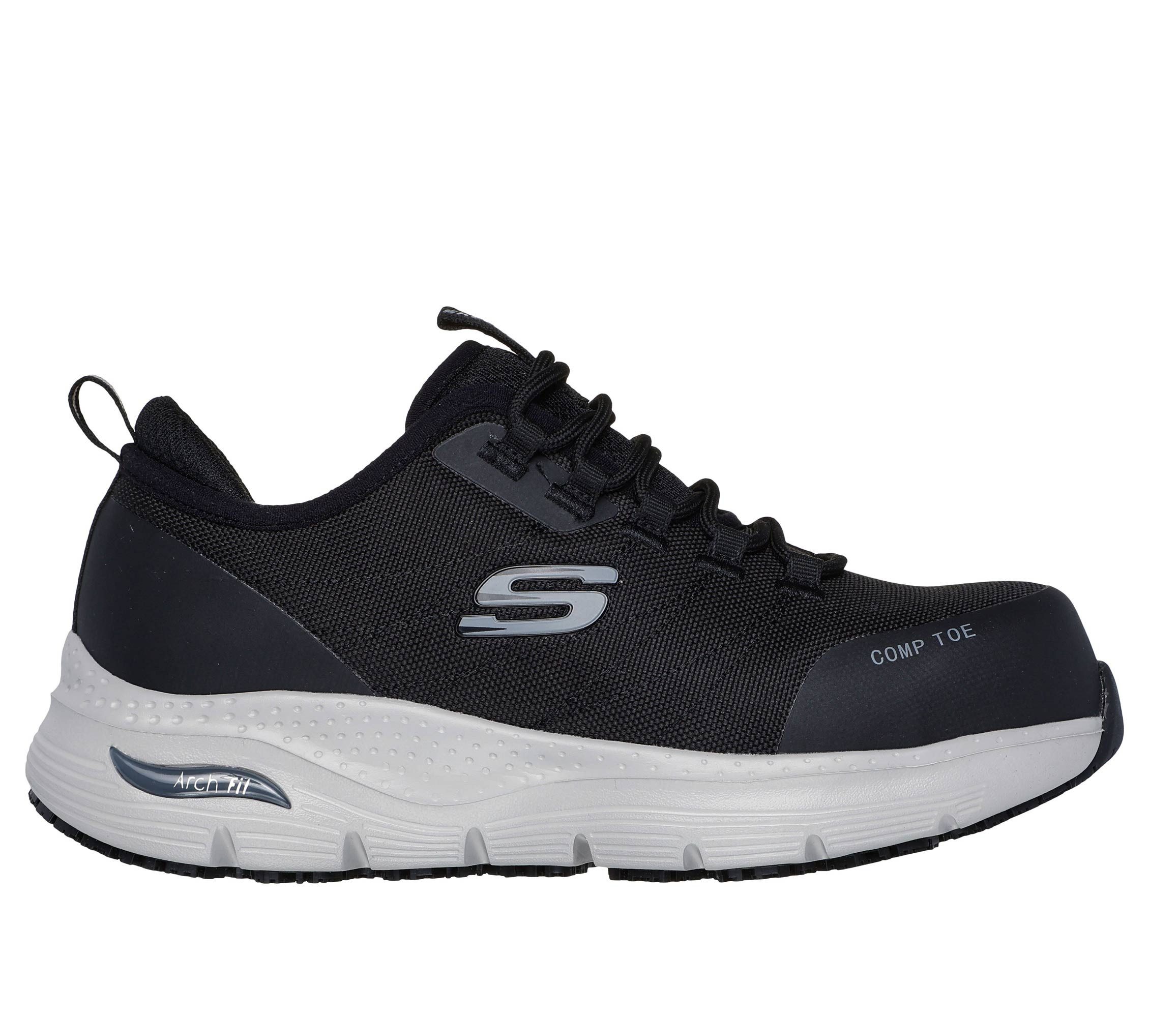Skechers ARCH FIT SR EBINAL - Max Komfort und Sicherheit - Damen S3 SR ESD Arbeitsschuh Arch Fit Einlegesohle mit zertifizierter Unterstützung des Fußgewölbes
