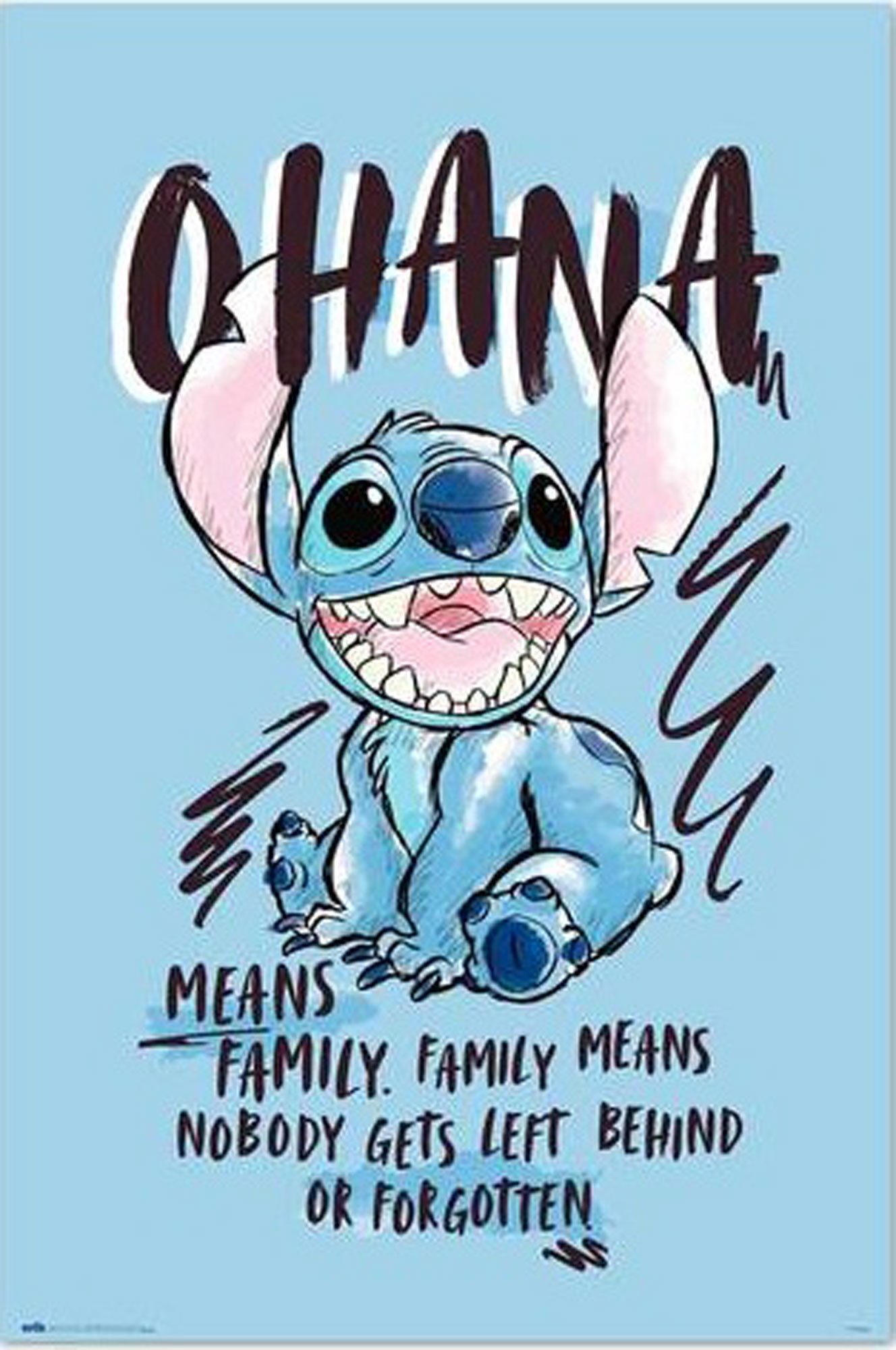 Poster Disney - Poster - Stitch - Ohana günstig online kaufen