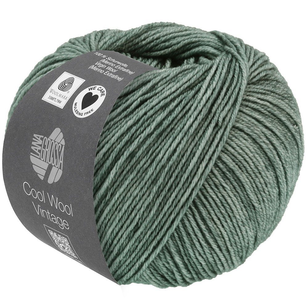 LANA GROSSA COOL WOOL VINTAGE Häkelwolle, 160 m (Ton-in-Ton gefärbte Merinowolle in Vintage-Optik), 50 g