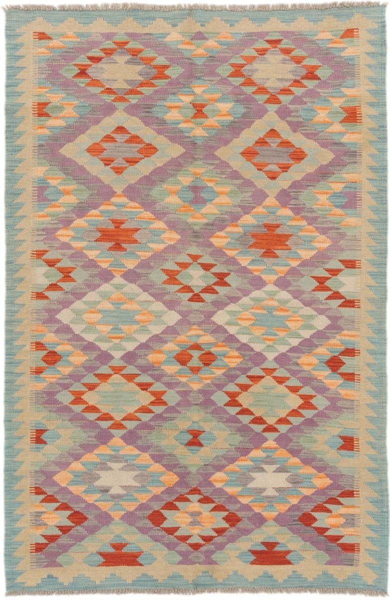 Orientteppich Kelim Afghan 122x183 Handgewebter Orientteppich, Nain Trading, rechteckig, Höhe: 3 mm