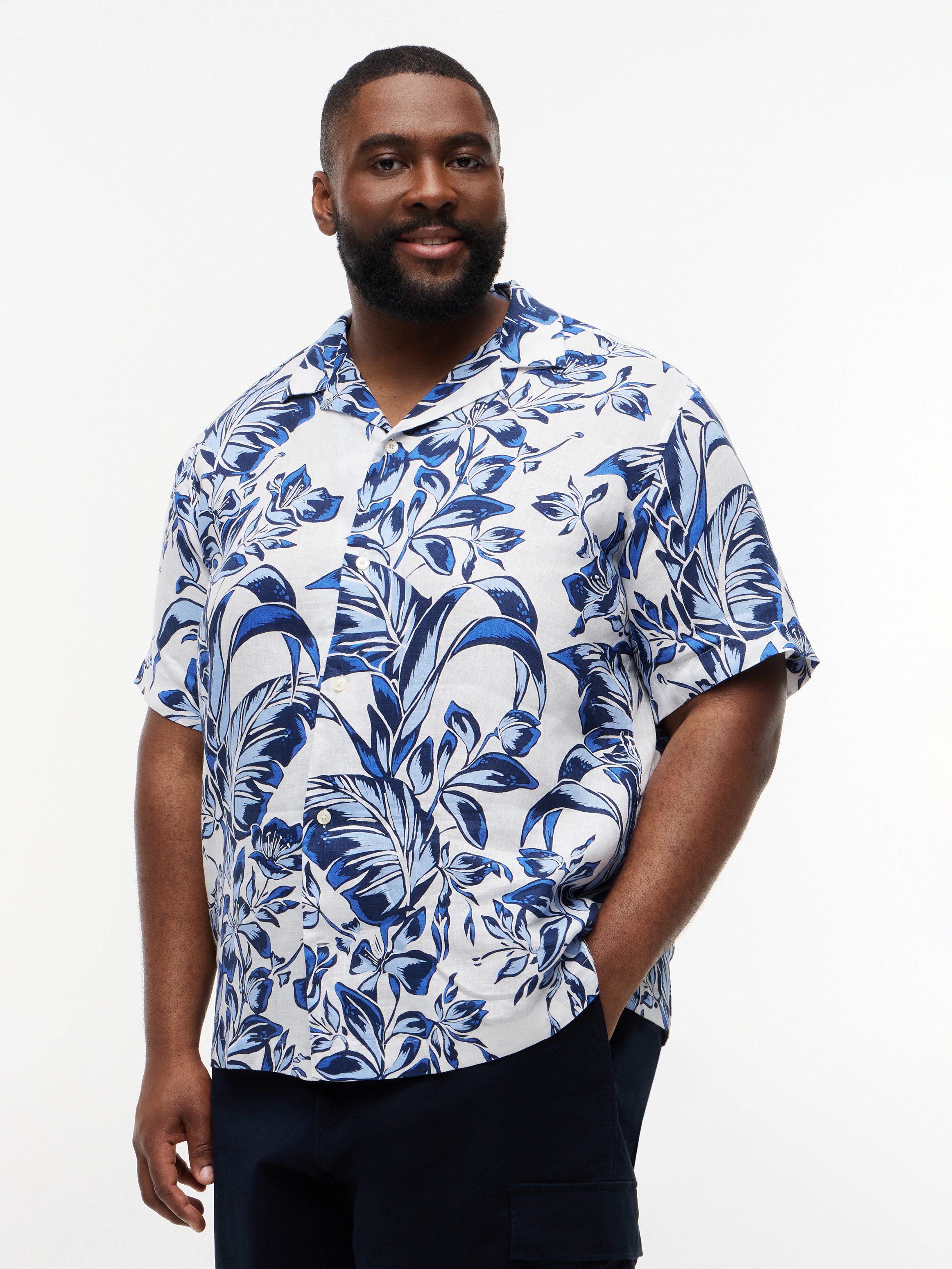 Kurzarmhemd BT-LINEN FLORAL AOP