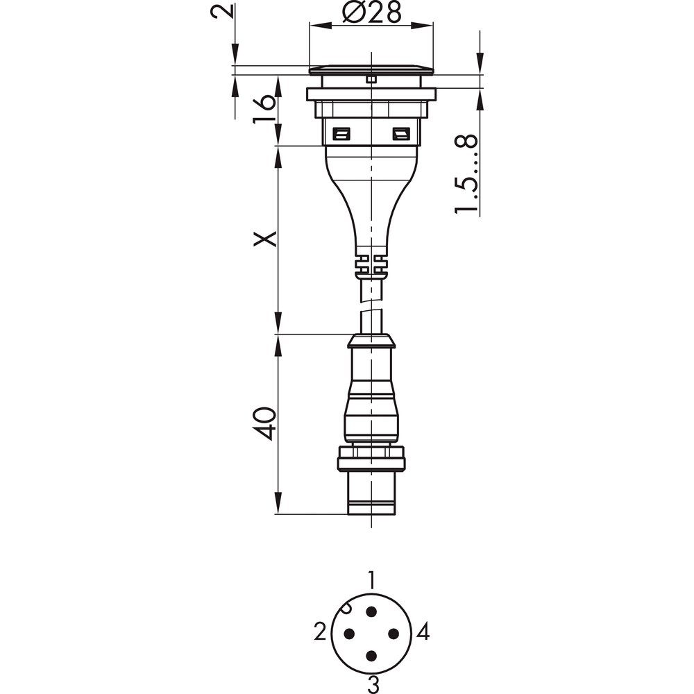 Schlegel Schlegel Schalter IP65, IP67 tastend 1 STLI_M03 (STLI_M03) Drucktaster St.