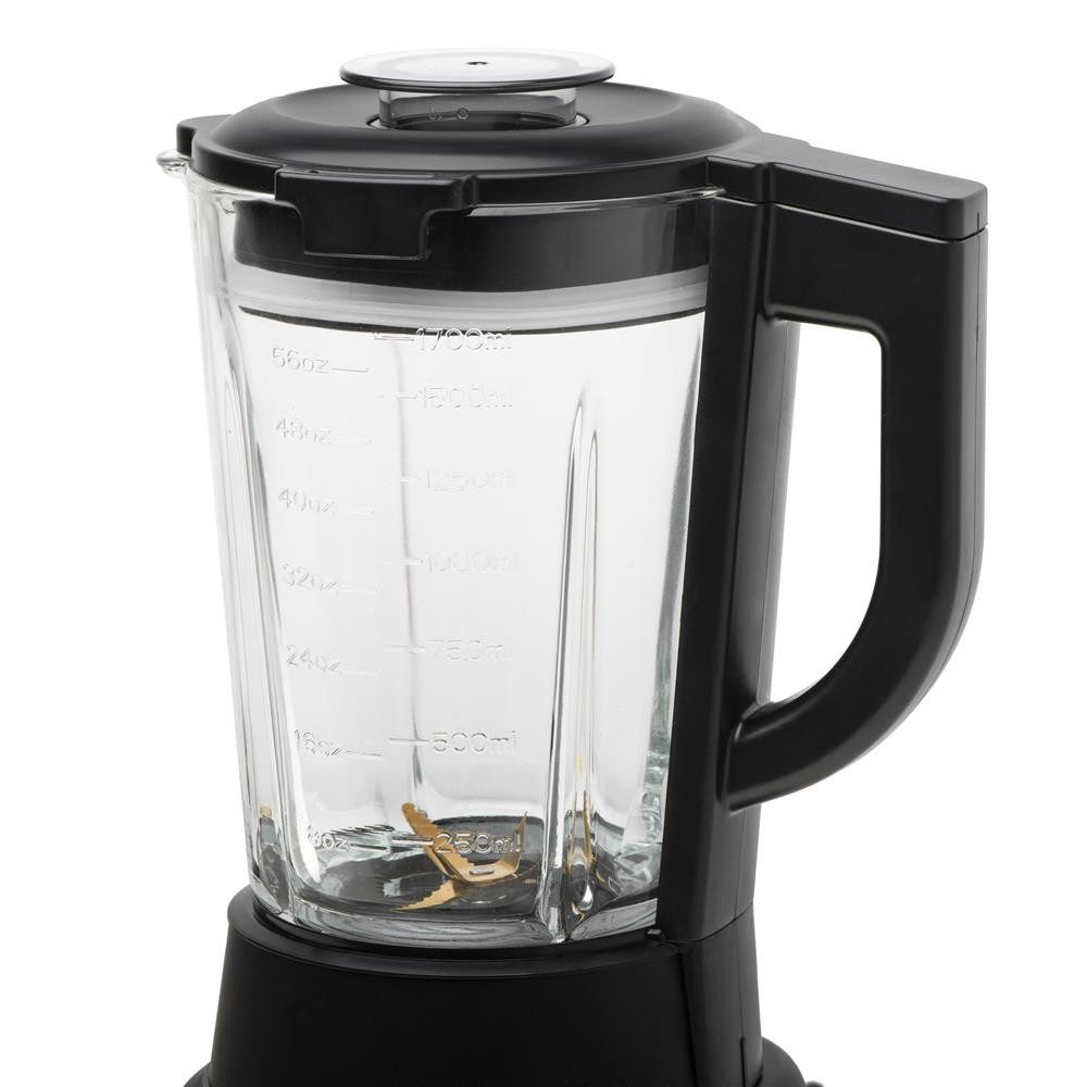 Camry Standmixer CR 4089 Smoothie-Programm und Pulse-Funktion, 2000 W, 23000U/min, 1,7l, 3 Programme, Ice Crush Funktion, matt schwarz
