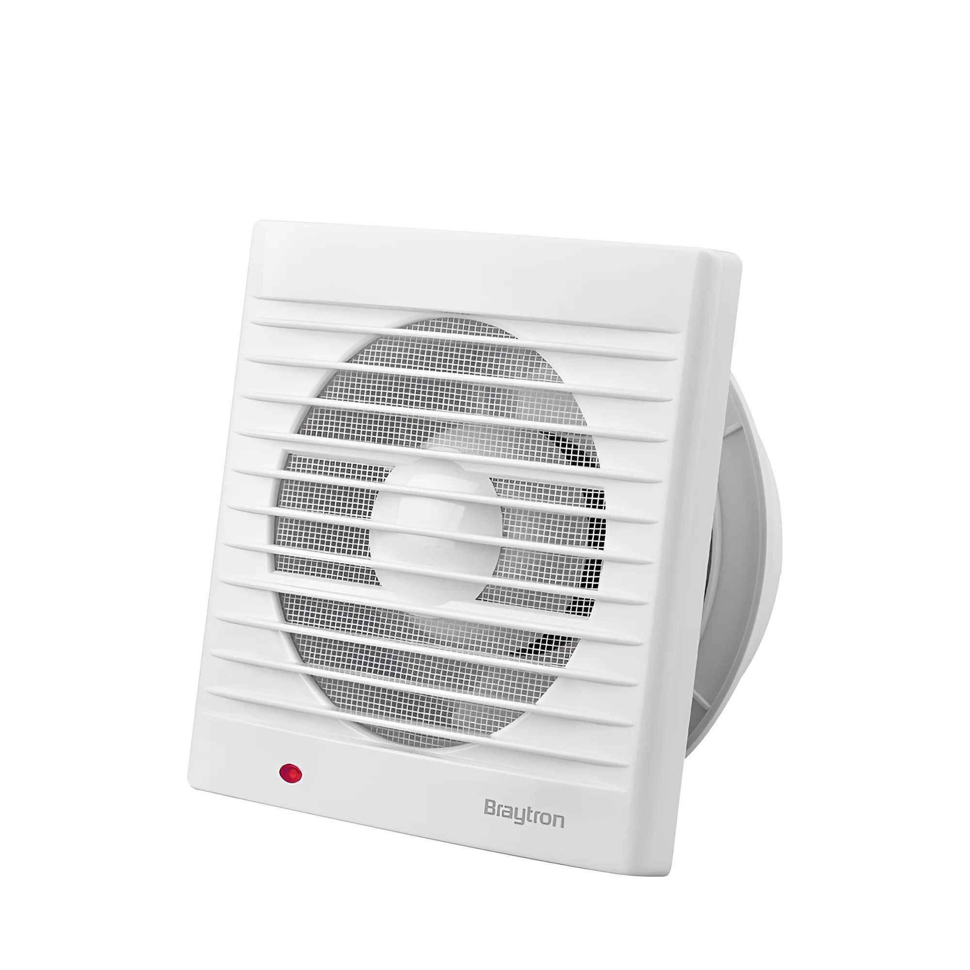Braytron Badlüfter Wandlüfter WC Küche Ventilator Ø100-160 mm 100-260 m³/h, 10 cm Durchmesser, Energieeffizient, Leise, Leistungsstark