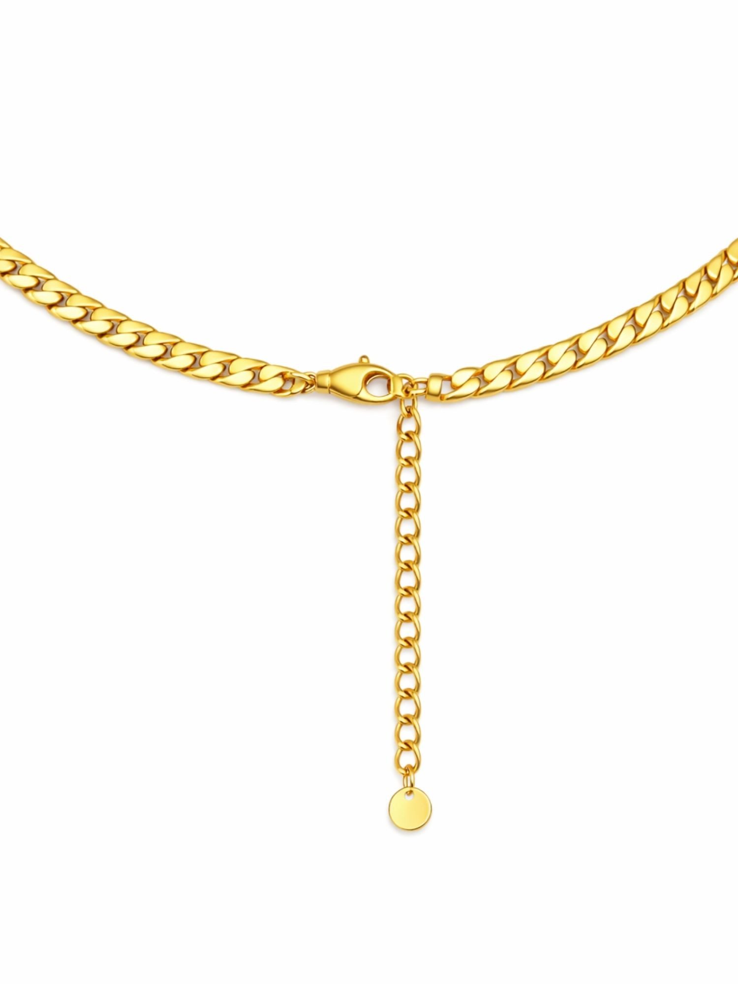 BS Schmuckdesign Herzkette Halskette Damen Panzerkette Herzanhänger 18K vergoldet (inkl. Geschenkbox), 18K vergoldet, hypoallergen & wasserfest – Bild 4 von 5